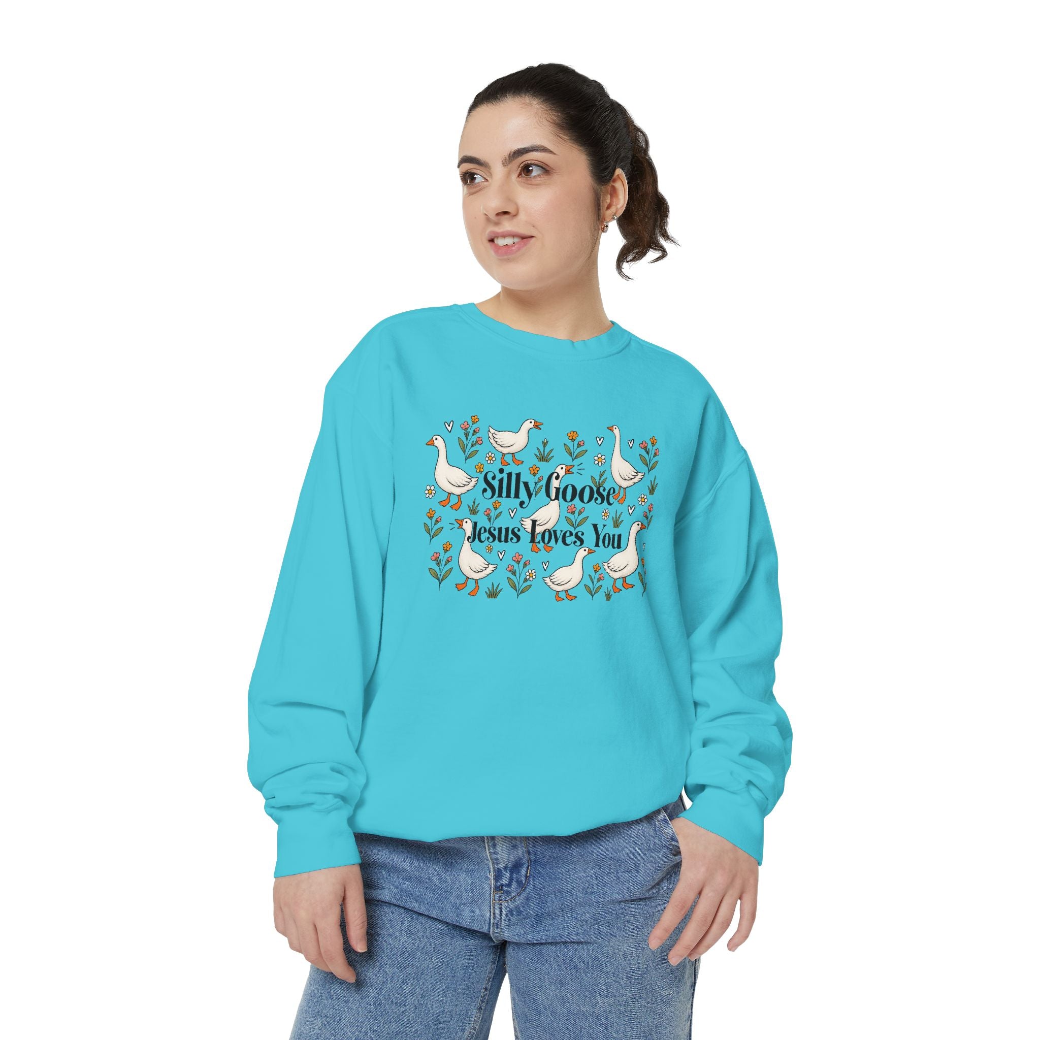 Silly Goose Unisex Garment-Dyed Sweatshirt