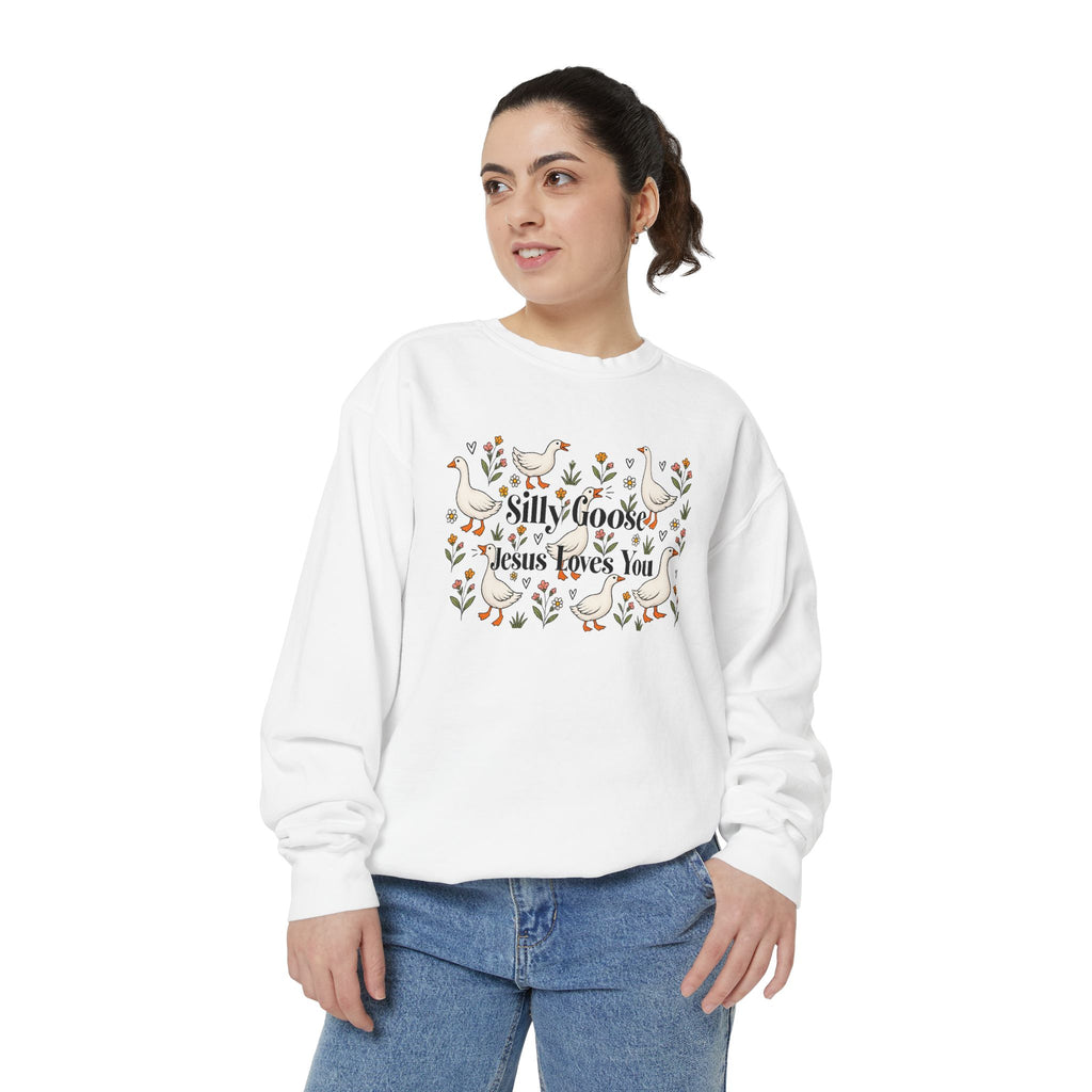 Silly Goose Unisex Garment-Dyed Sweatshirt