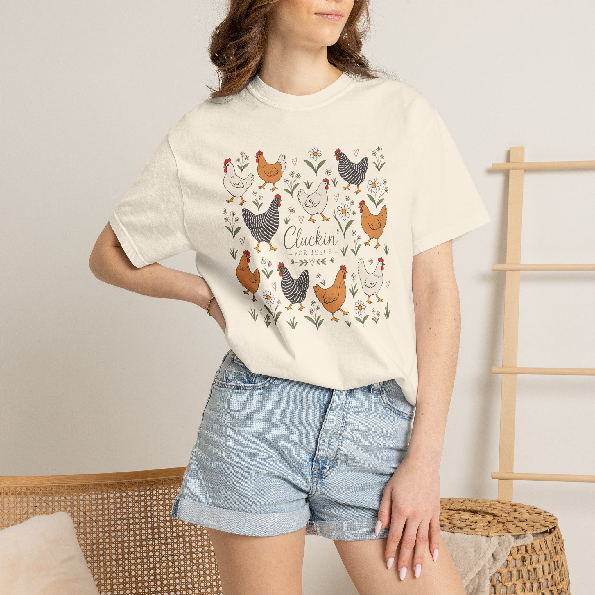 Cluckin Unisex Garment-Dyed T-shirt