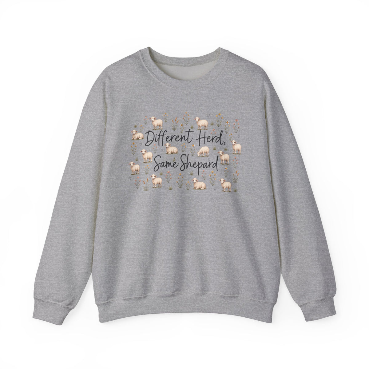Different herd, same shepherd Unisex Heavy Blend™ Crewneck Sweatshirt