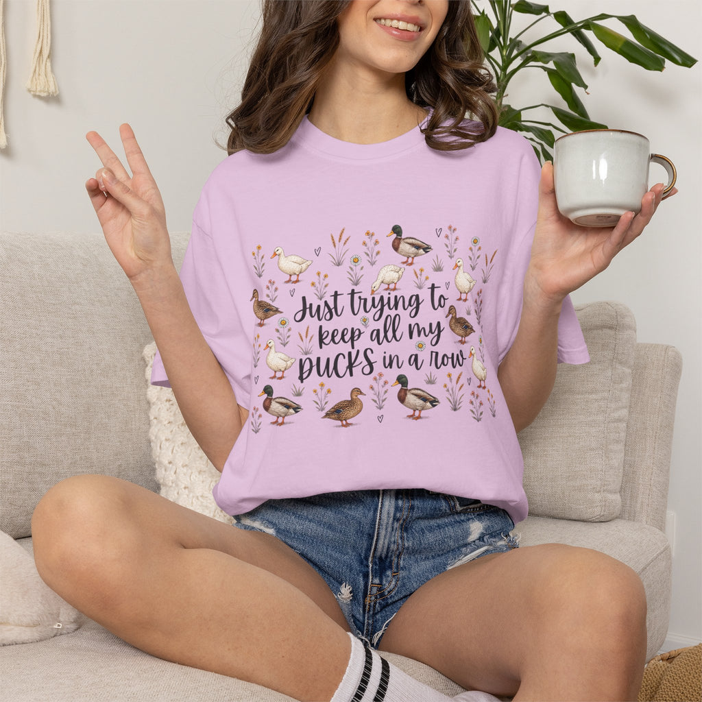 Ducks in a Row Unisex Garment-Dyed T-shirt