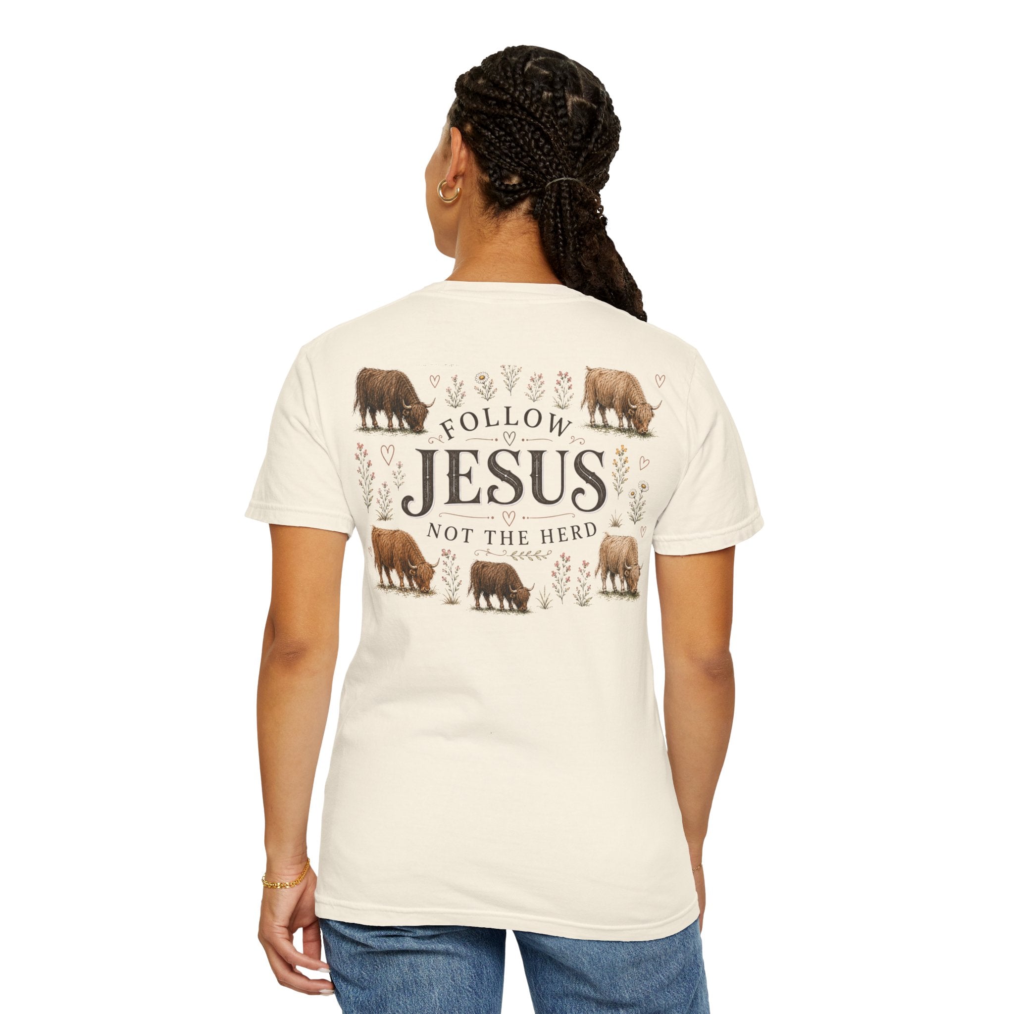 Follow Jesus Unisex Garment-Dyed T-shirt