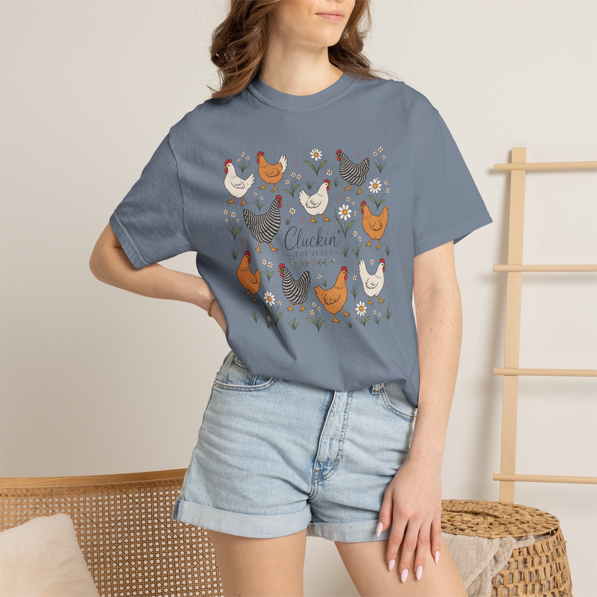 Cluckin Unisex Garment-Dyed T-shirt