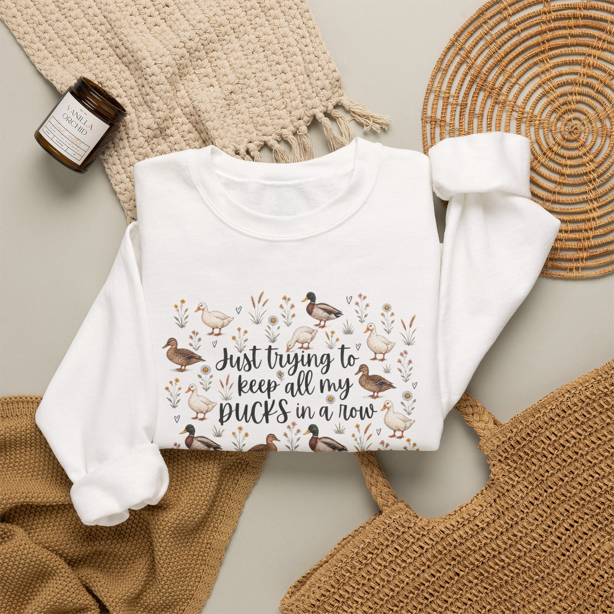 Ducks in a Row Unisex Heavy Blend™ Crewneck Sweatshirt