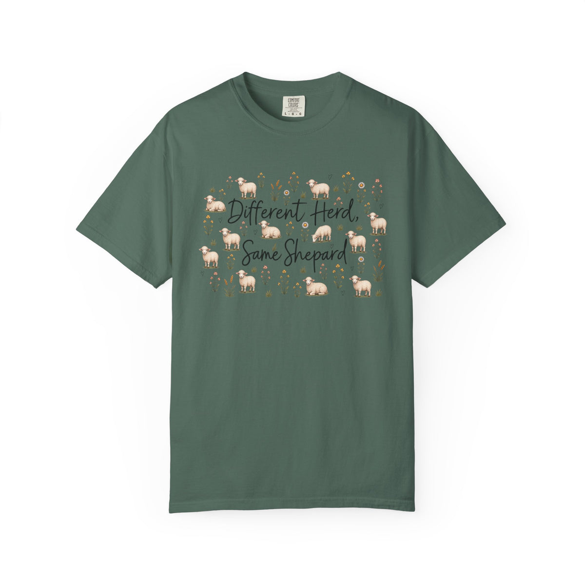 Different Herd, Same shepherd Unisex Garment-Dyed T-shirt