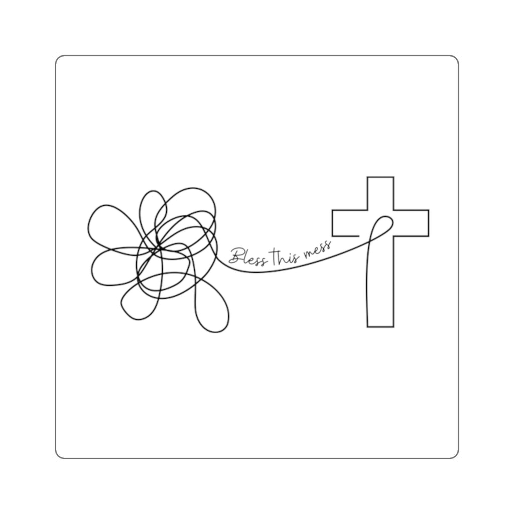 Bless this Square Stickers