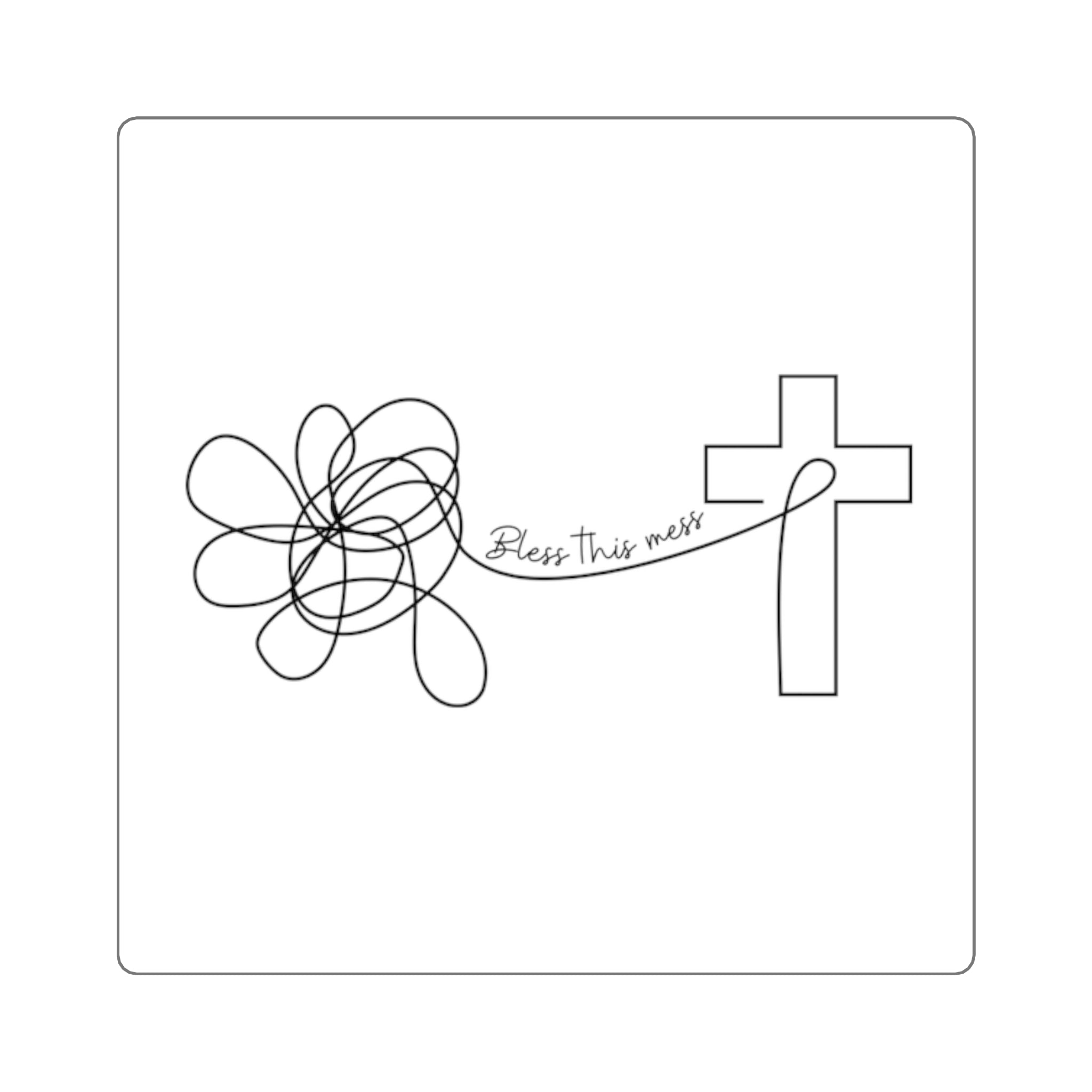 Bless this Square Stickers