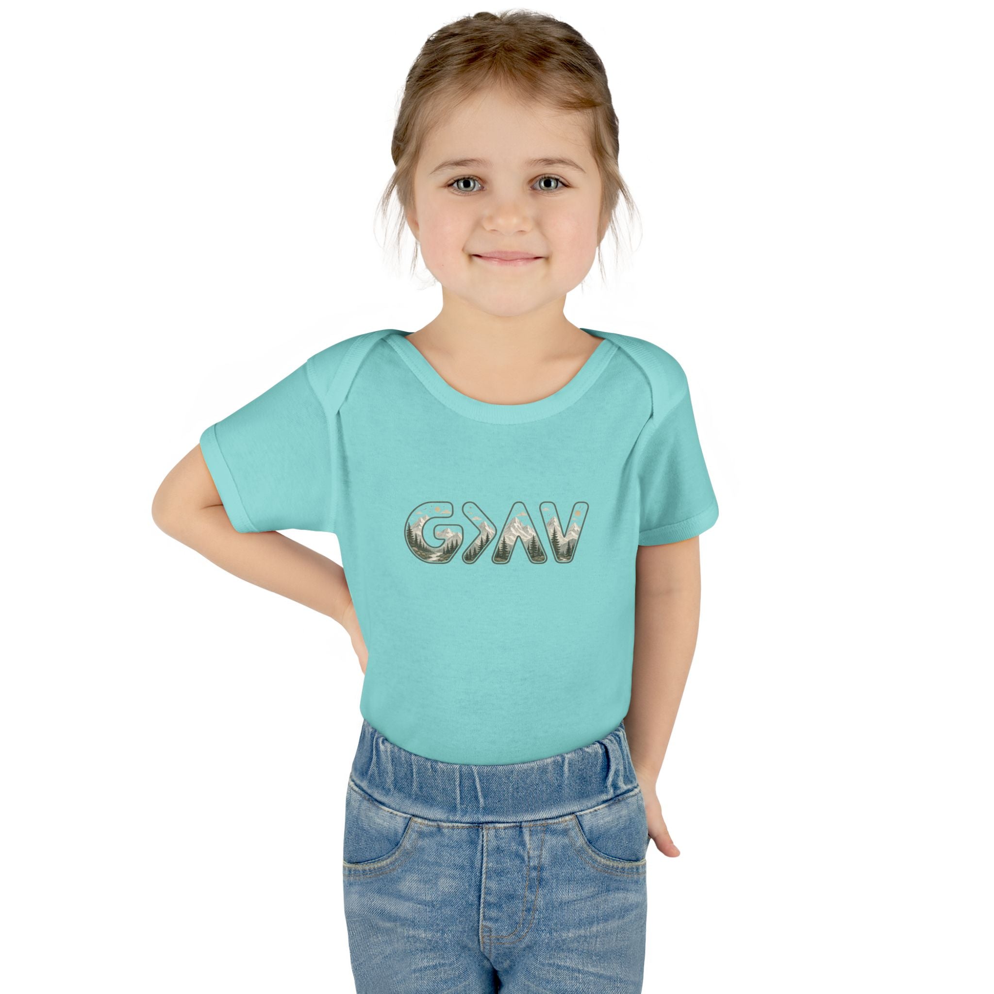 God is greater Infant Baby Rib Bodysuit