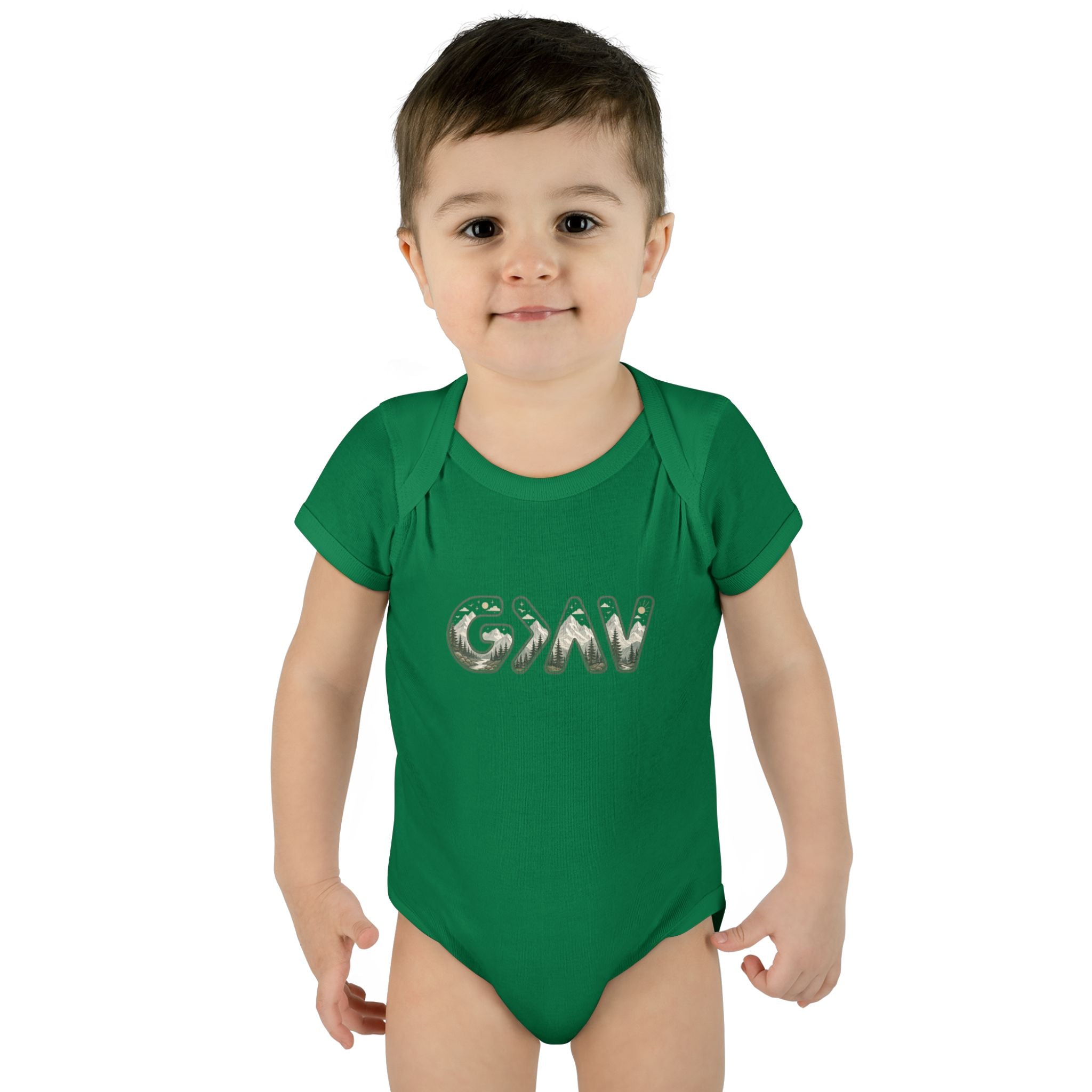God is greater Infant Baby Rib Bodysuit