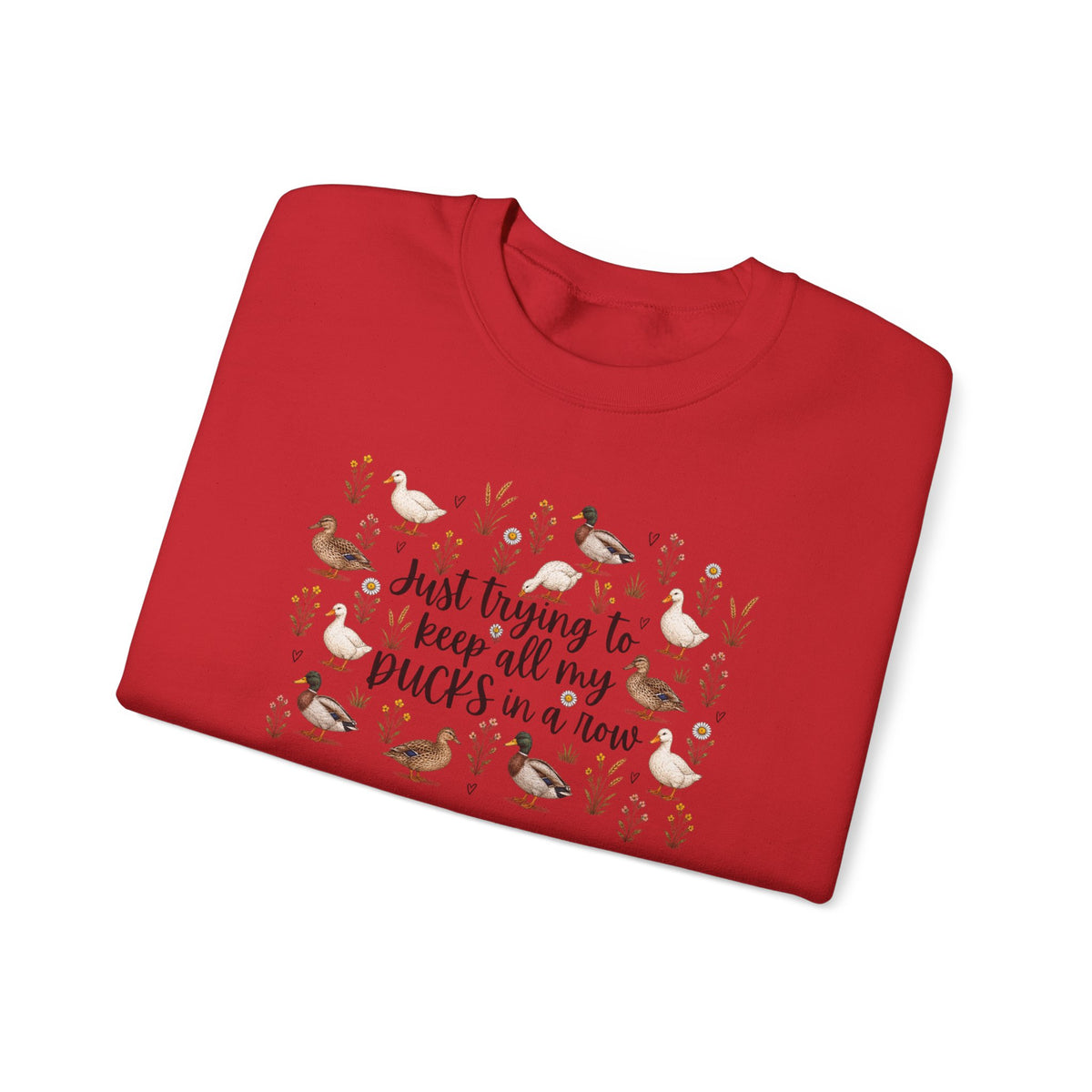 Ducks in a Row Unisex Heavy Blend™ Crewneck Sweatshirt