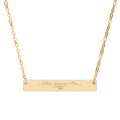 Jesus loves you Horizontal Bar Necklace (Engraving)