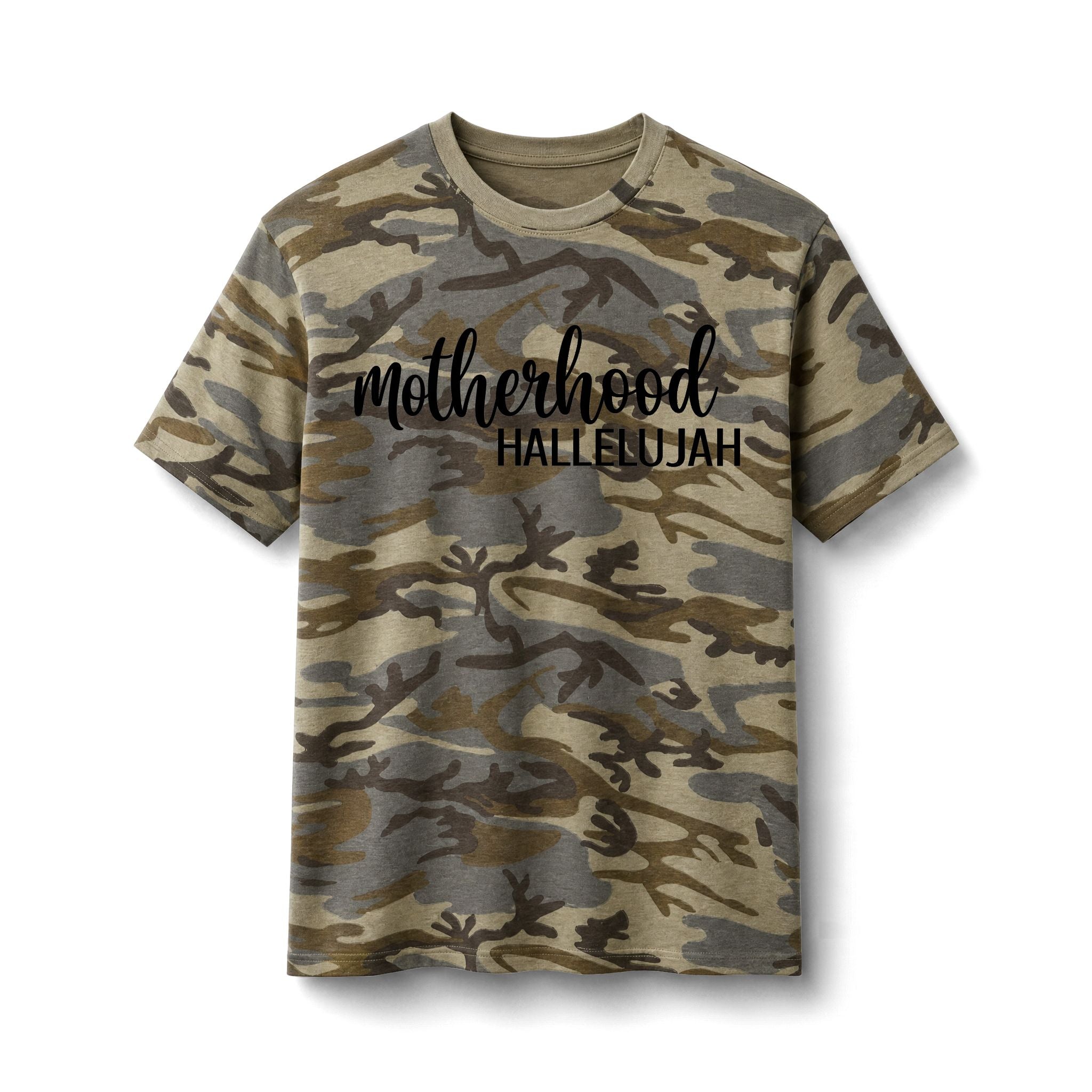 Motherhood Hallelujah Core Cotton Camo Tee