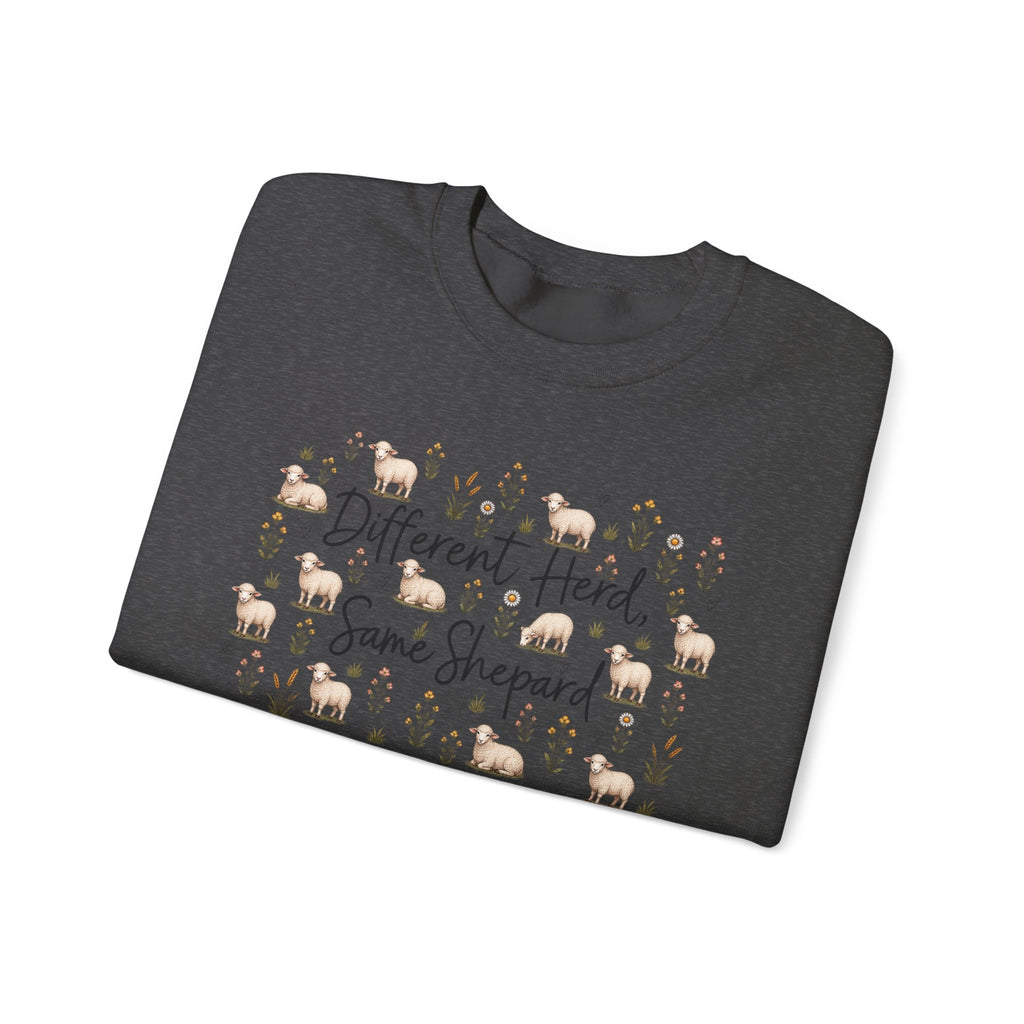 Different herd, same shepherd Unisex Heavy Blend™ Crewneck Sweatshirt