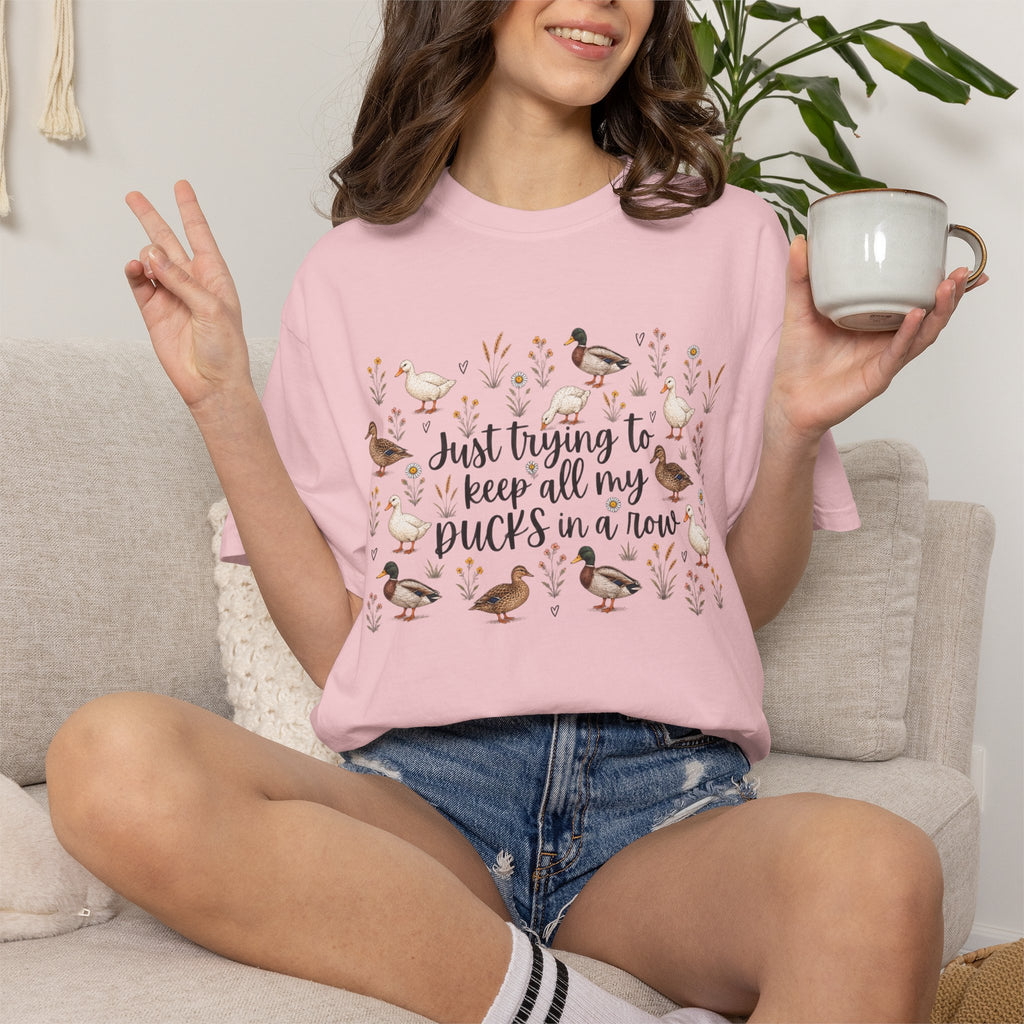 Ducks in a Row Unisex Garment-Dyed T-shirt