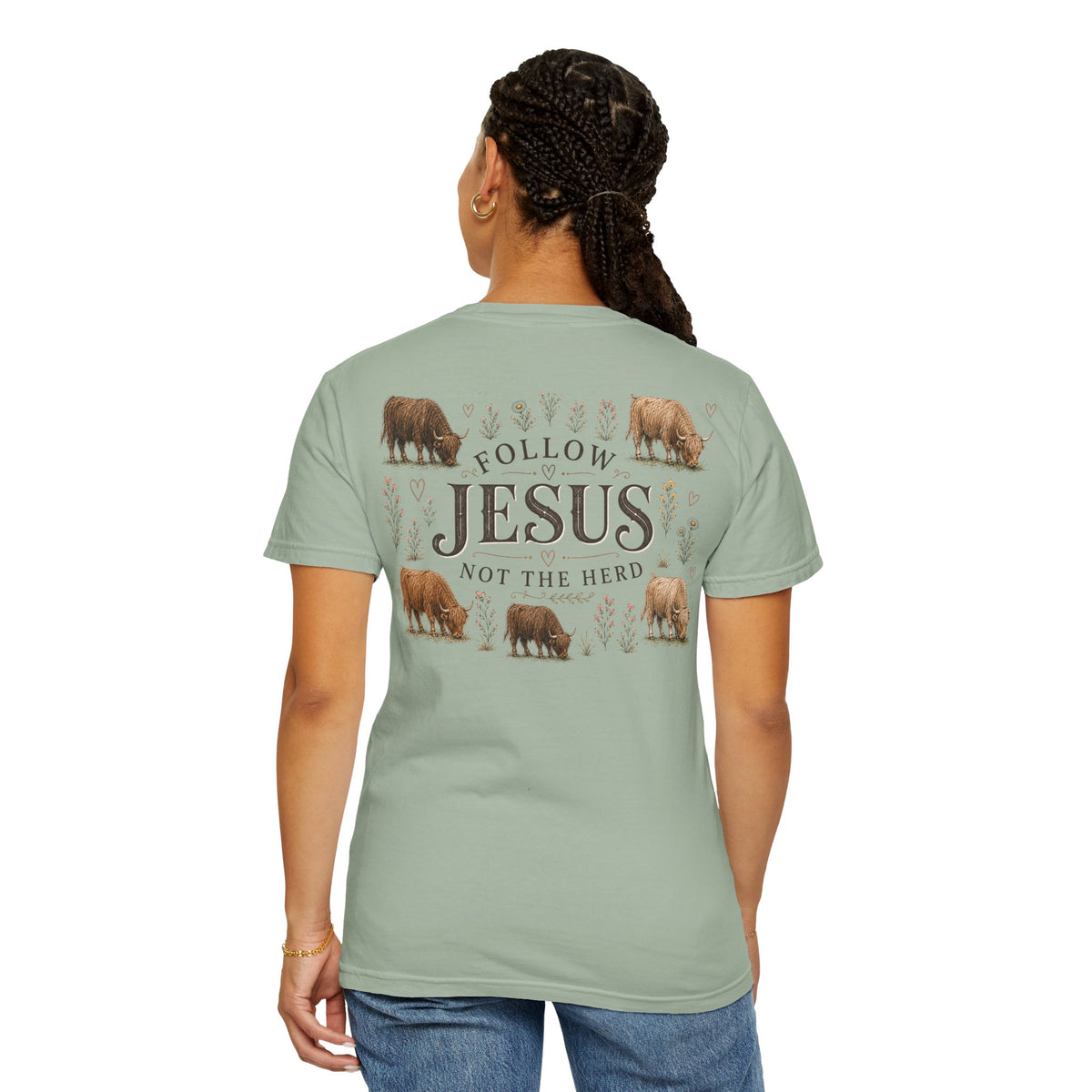 Follow Jesus Unisex Garment-Dyed T-shirt