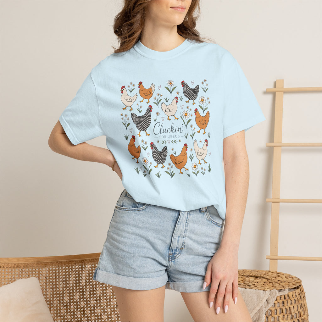 Cluckin Unisex Garment-Dyed T-shirt