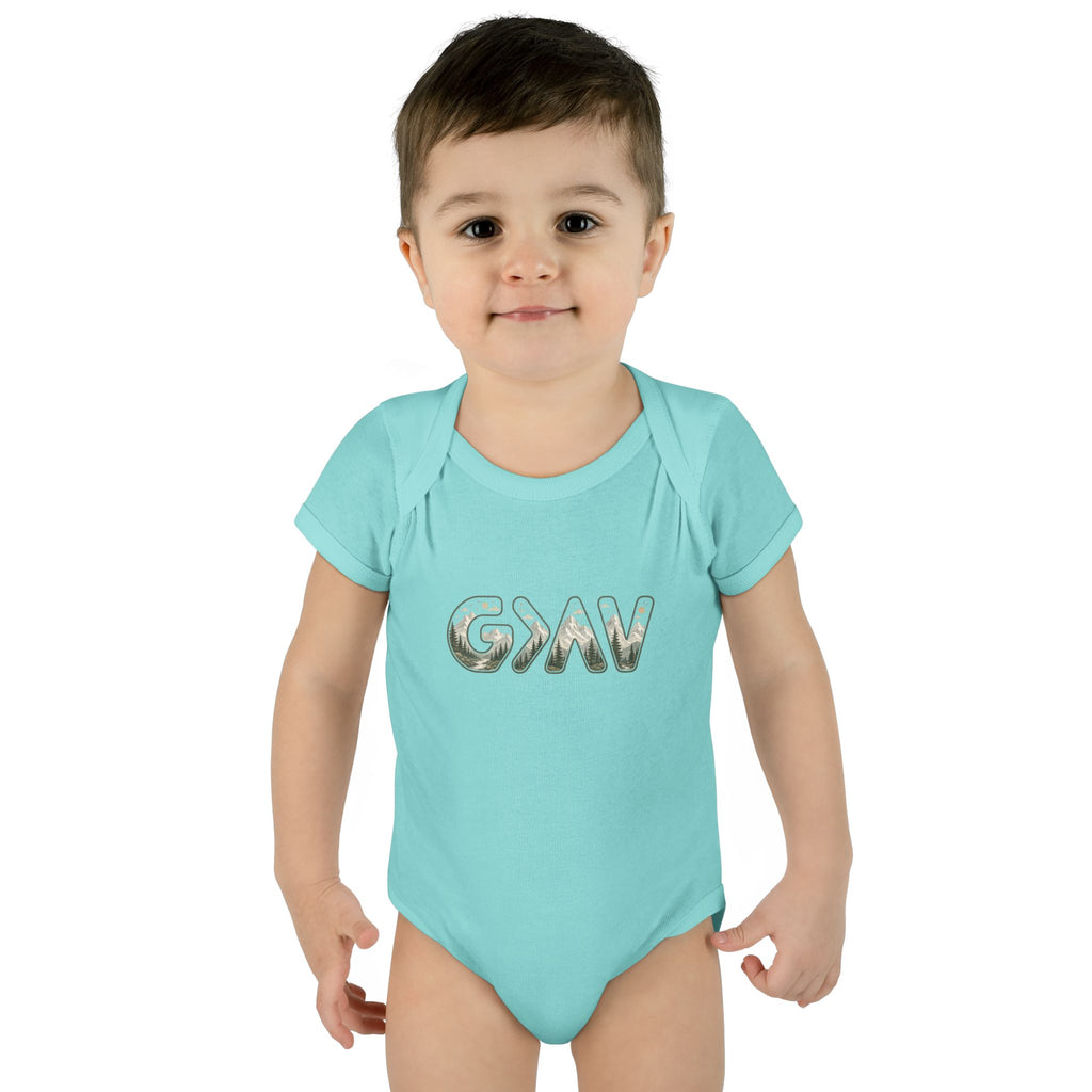 God is greater Infant Baby Rib Bodysuit
