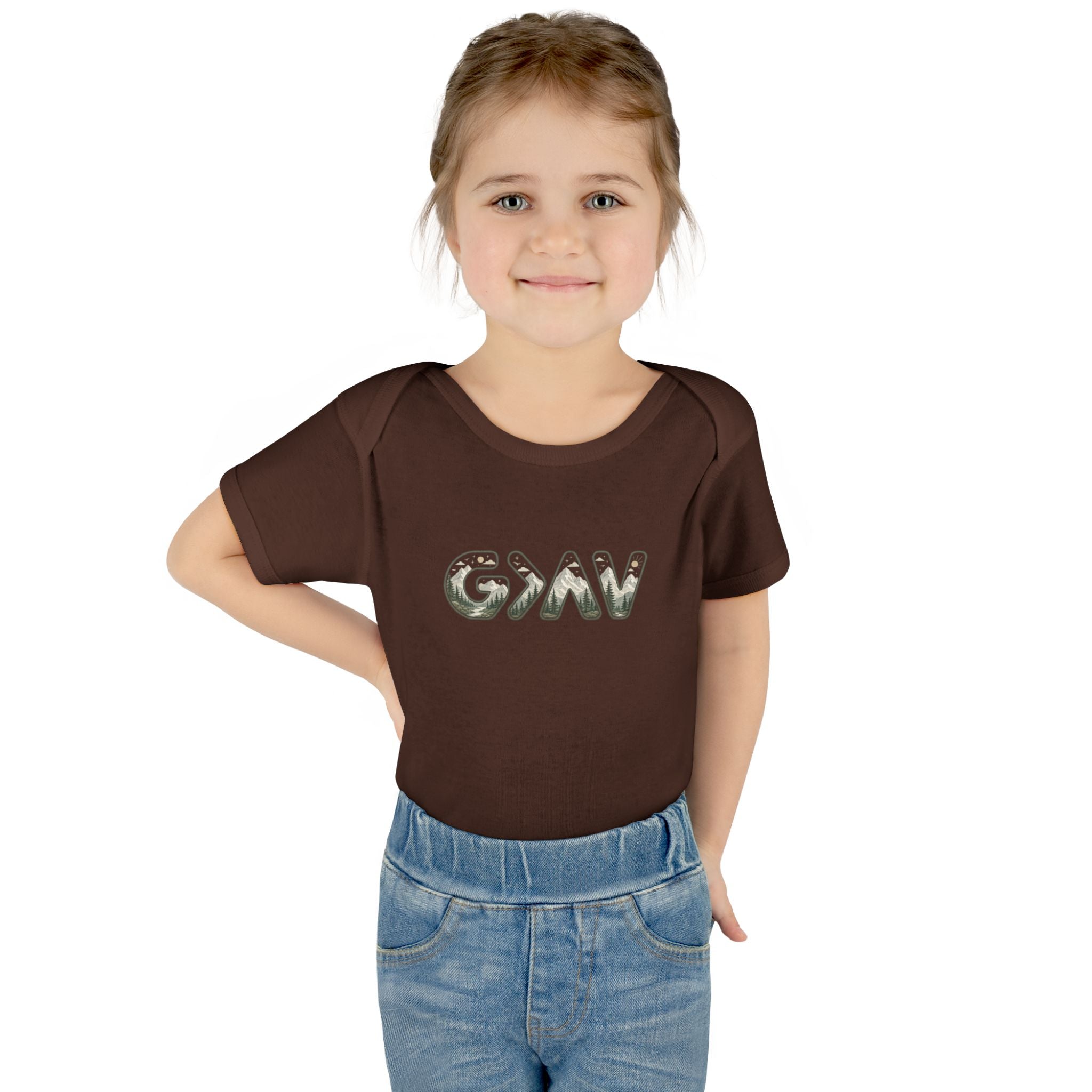 God is greater Infant Baby Rib Bodysuit