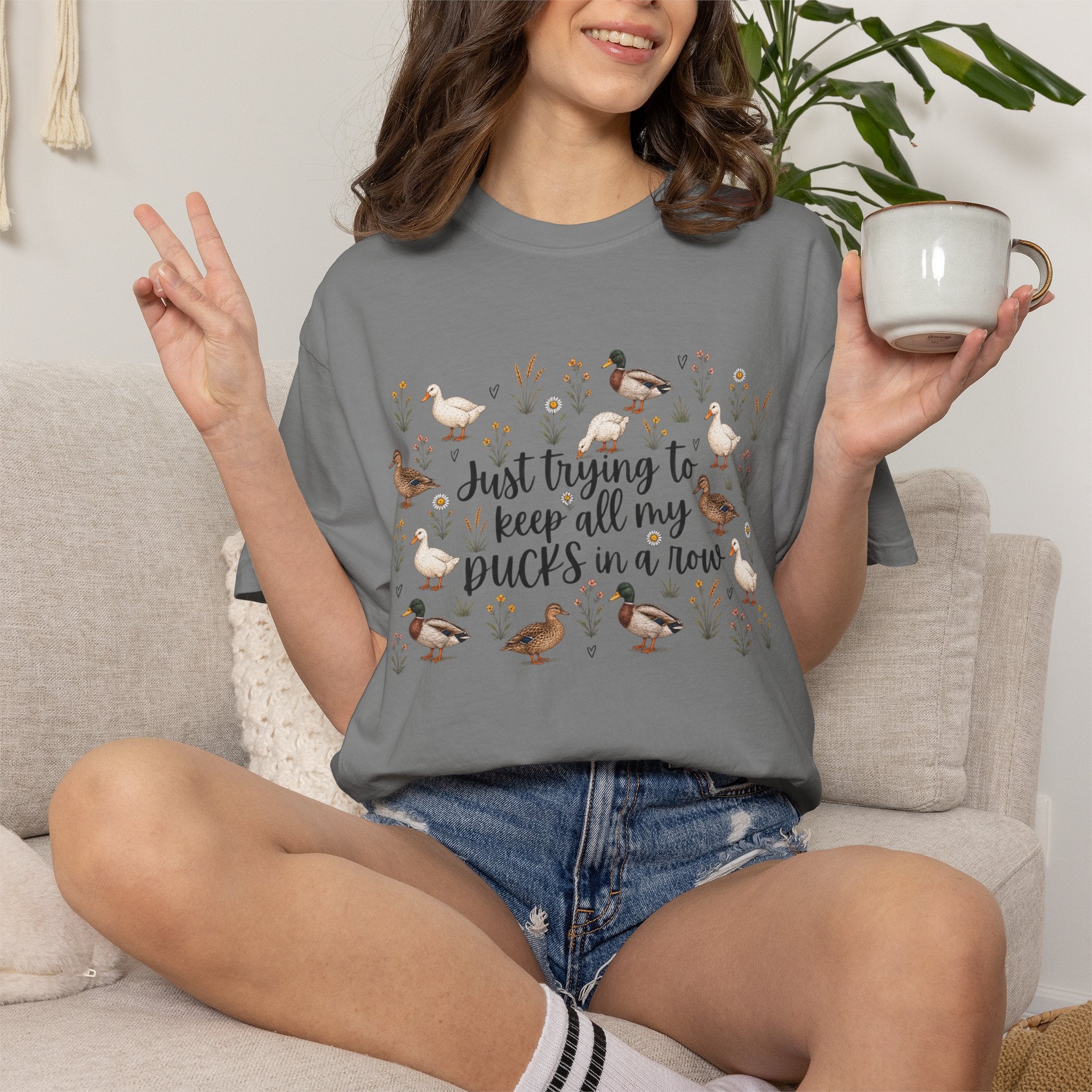 Ducks in a Row Unisex Garment-Dyed T-shirt