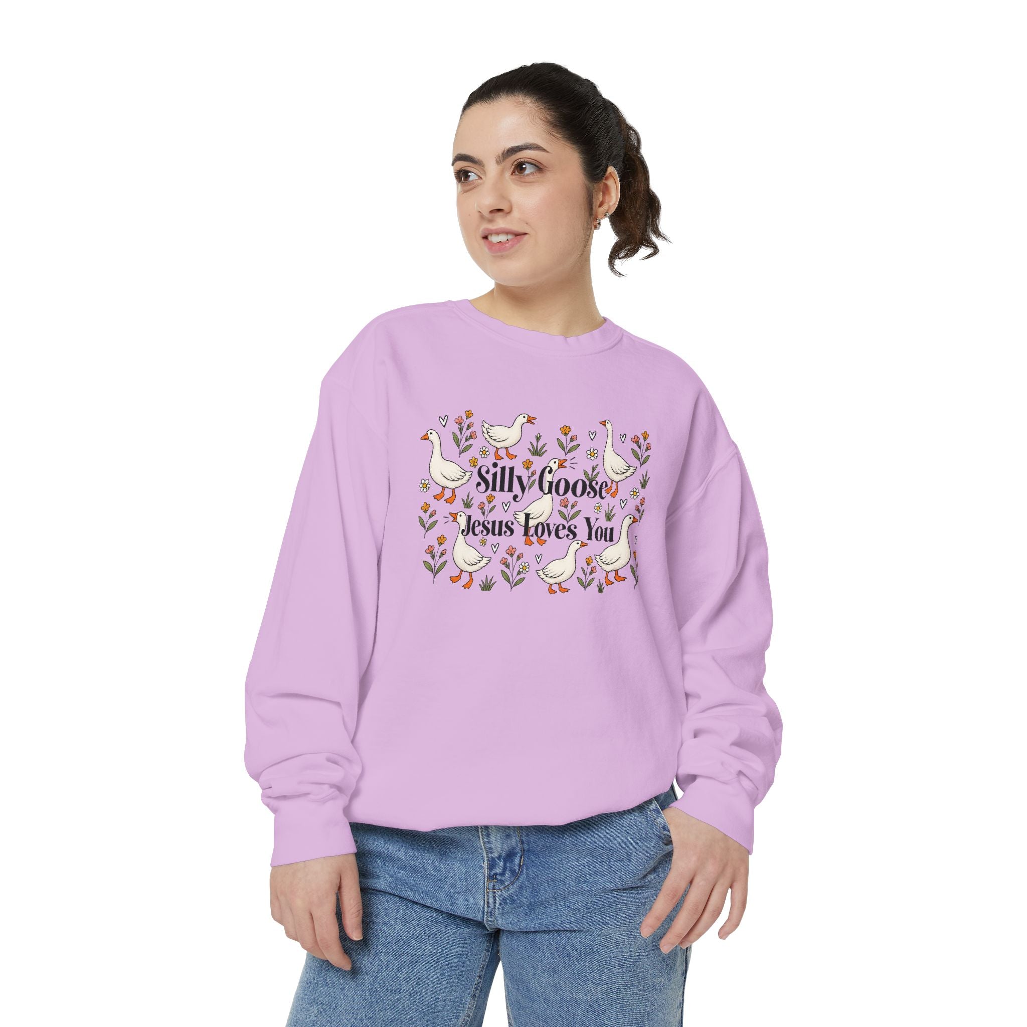 Silly Goose Unisex Garment-Dyed Sweatshirt