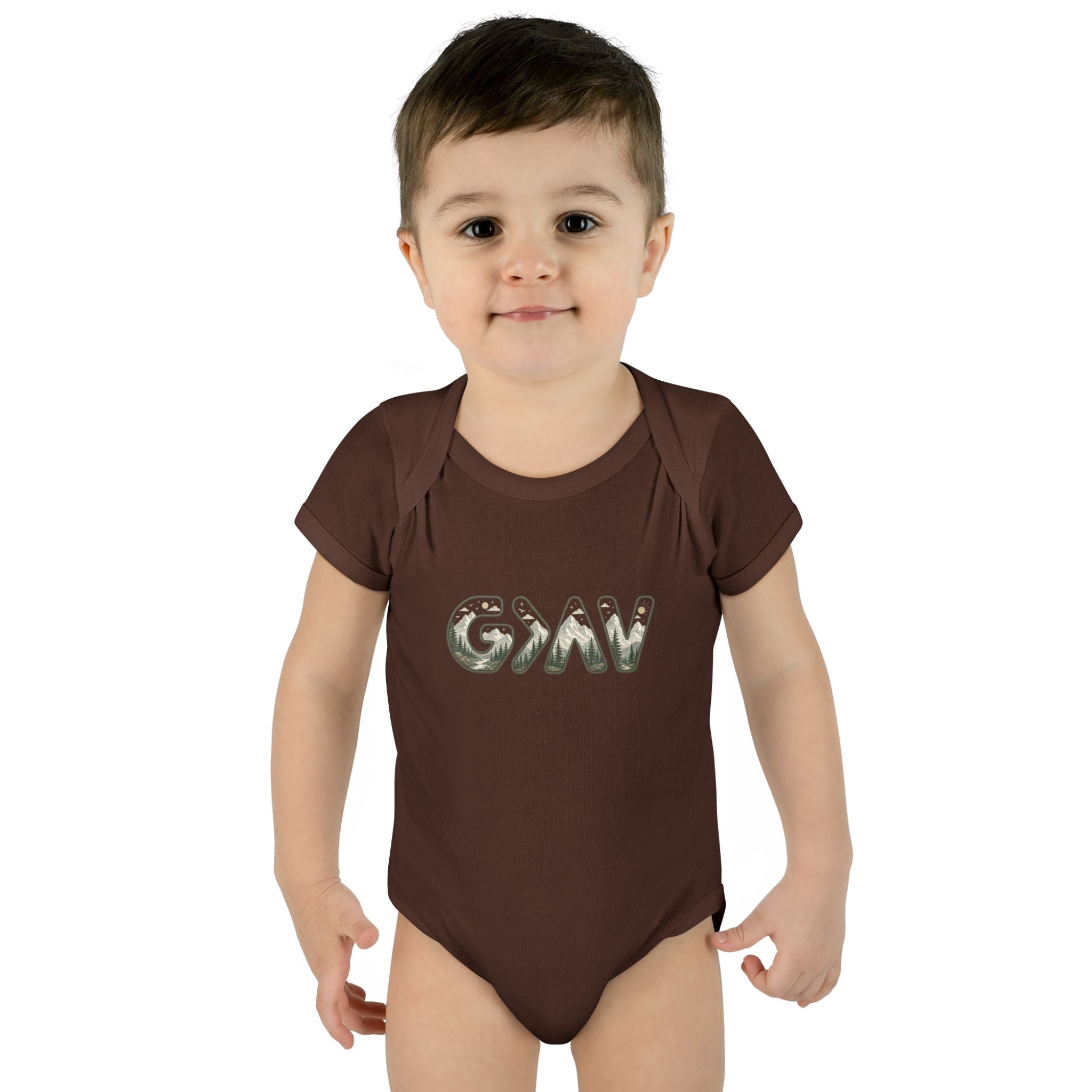 God is greater Infant Baby Rib Bodysuit