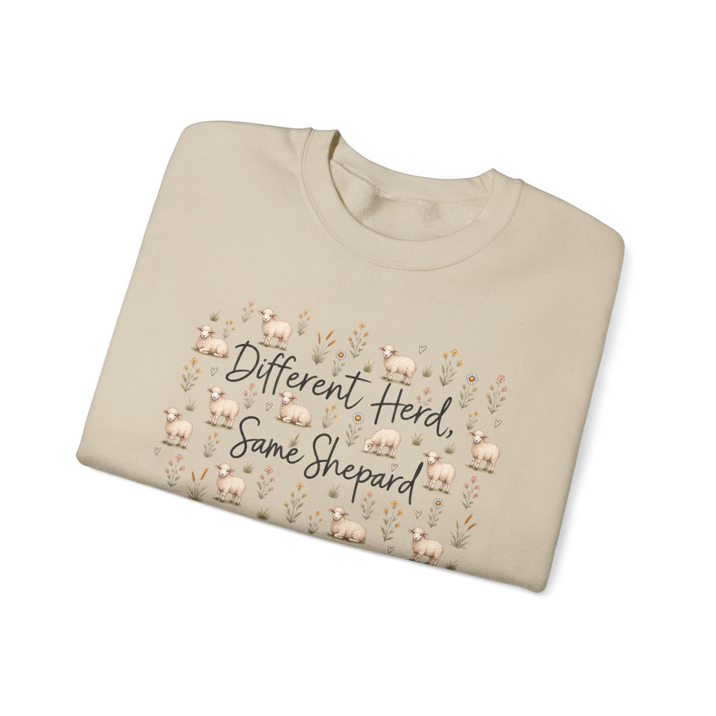 Different herd, same shepherd Unisex Heavy Blend™ Crewneck Sweatshirt
