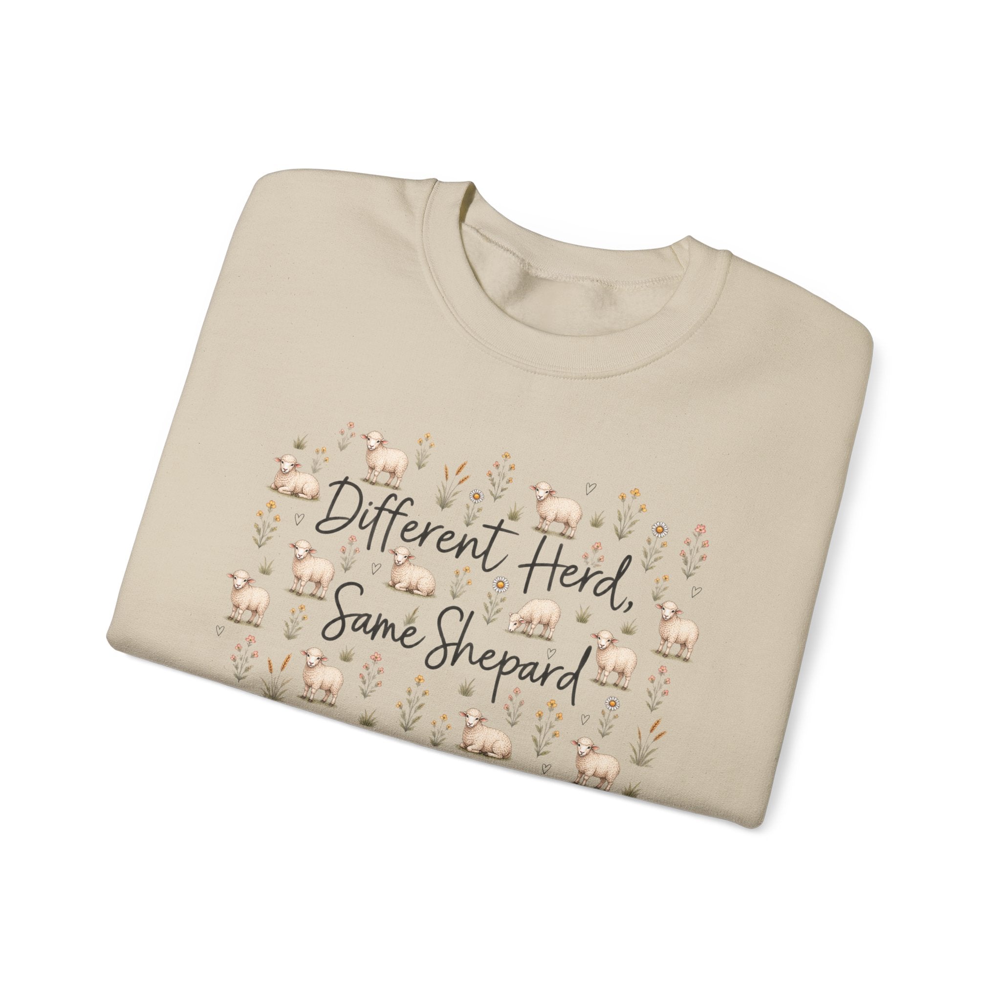 Different herd, same shepherd Unisex Heavy Blend™ Crewneck Sweatshirt