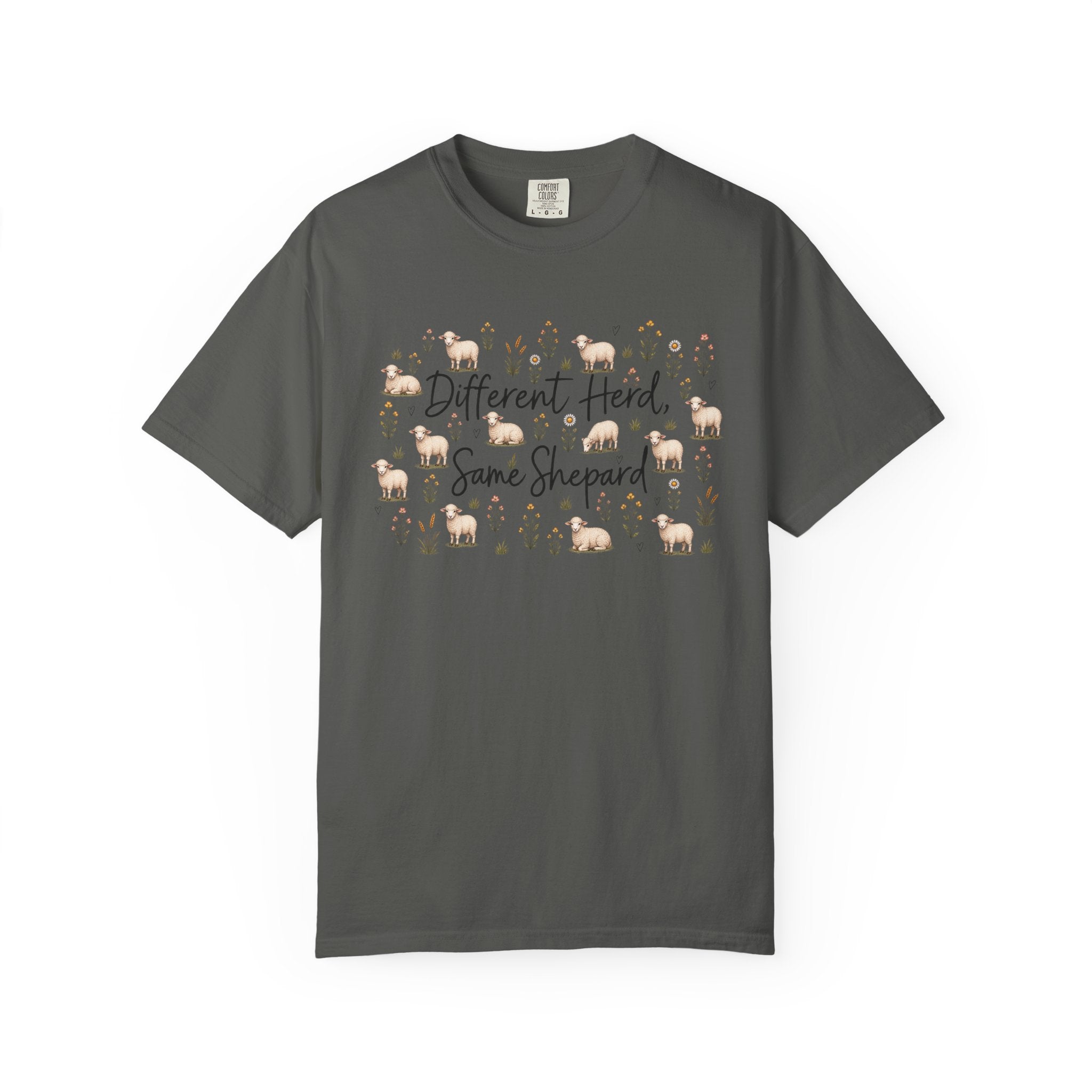 Different Herd, Same shepherd Unisex Garment-Dyed T-shirt