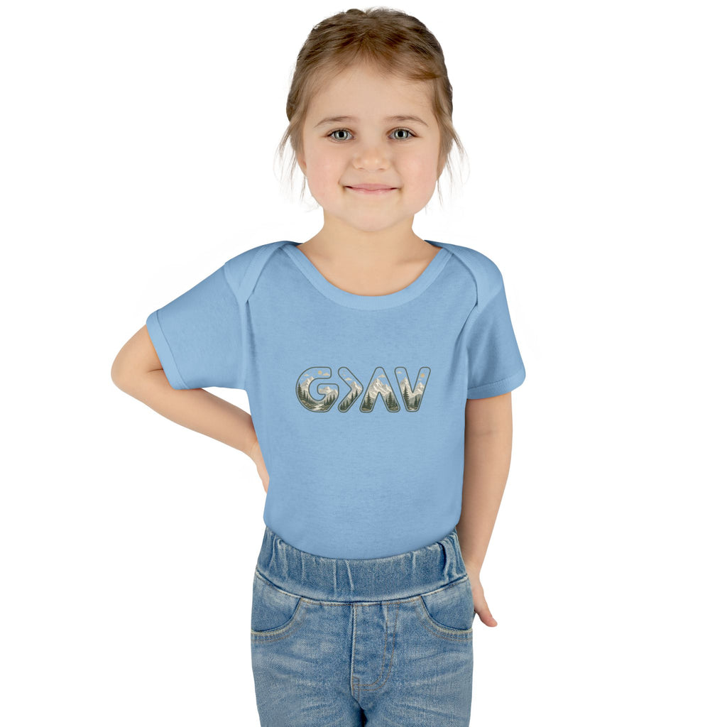 God is greater Infant Baby Rib Bodysuit