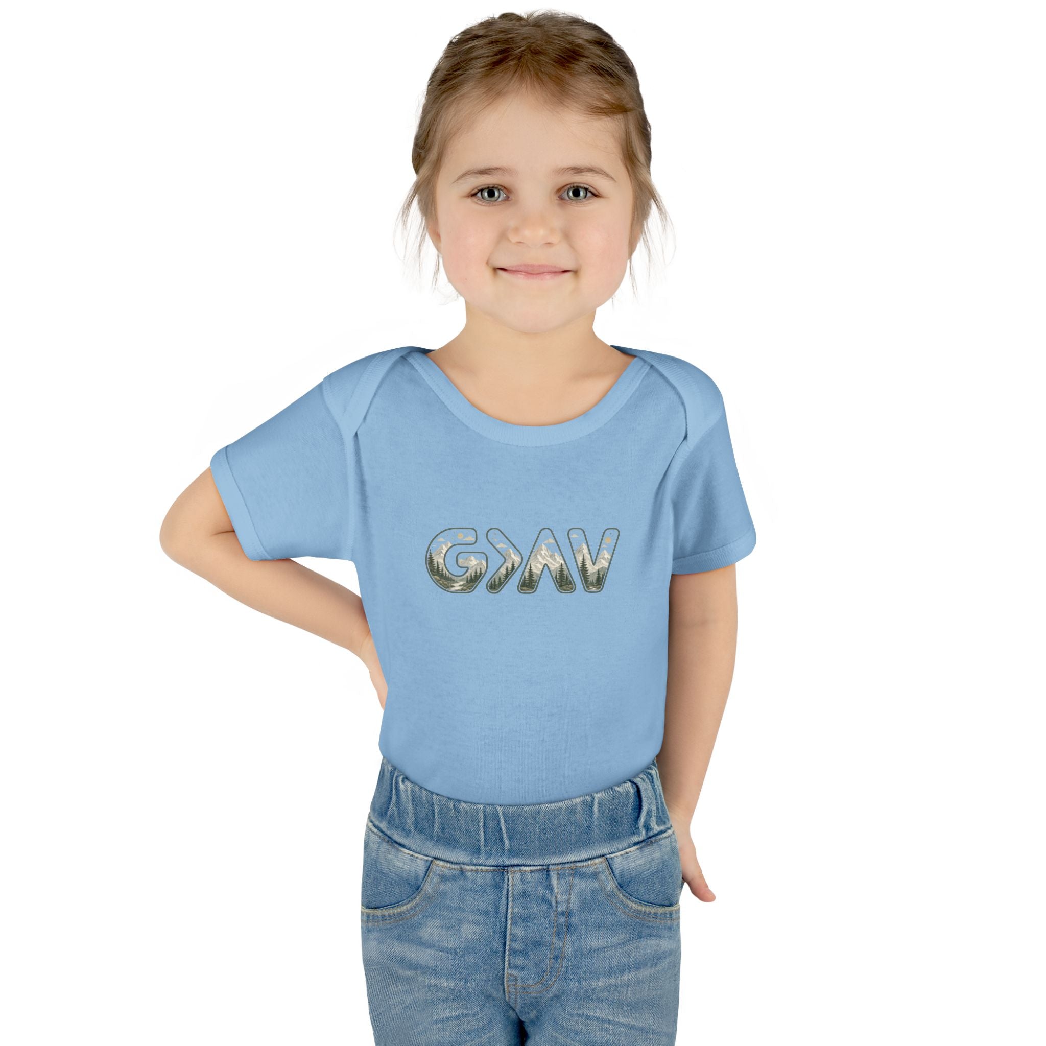 God is greater Infant Baby Rib Bodysuit