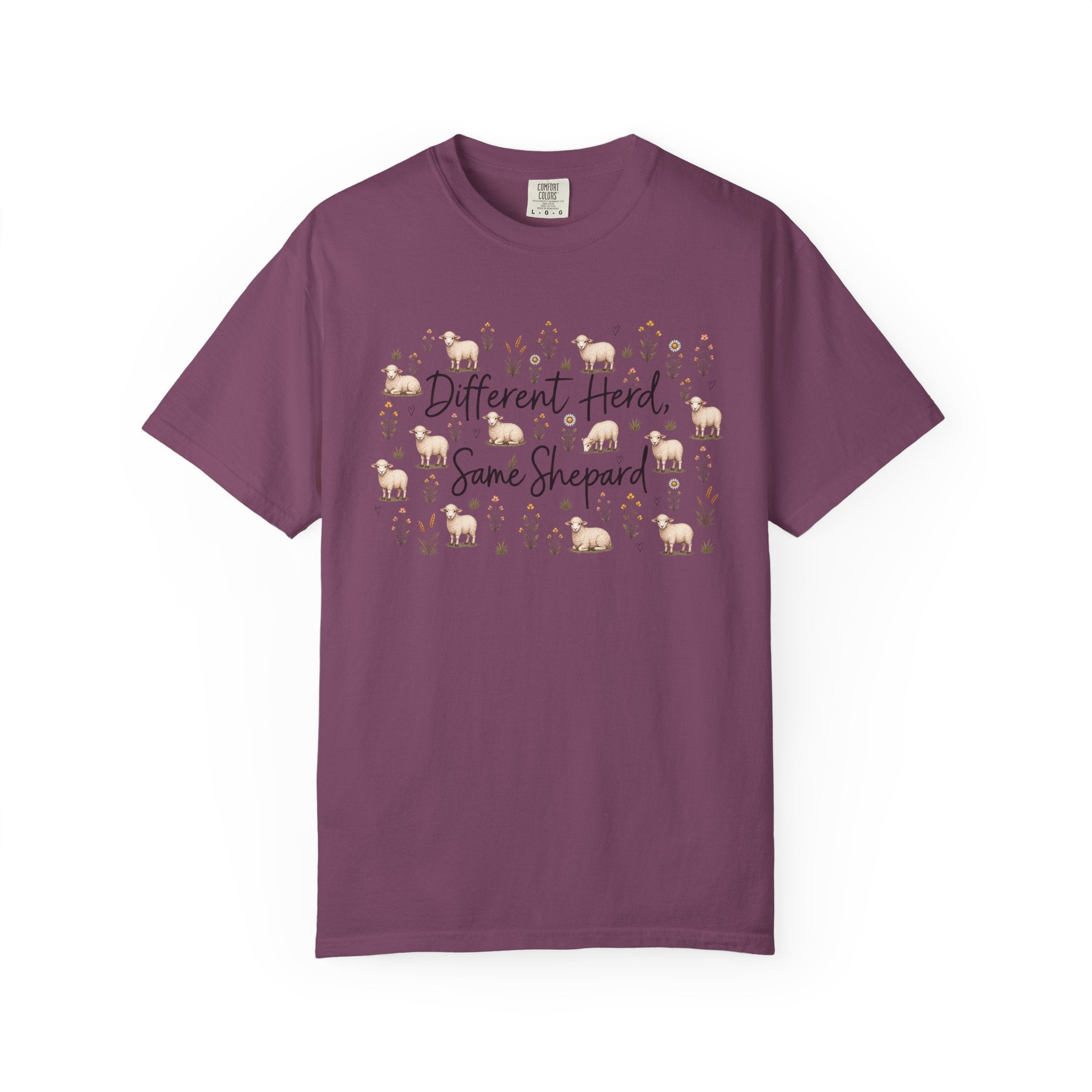 Different Herd, Same shepherd Unisex Garment-Dyed T-shirt