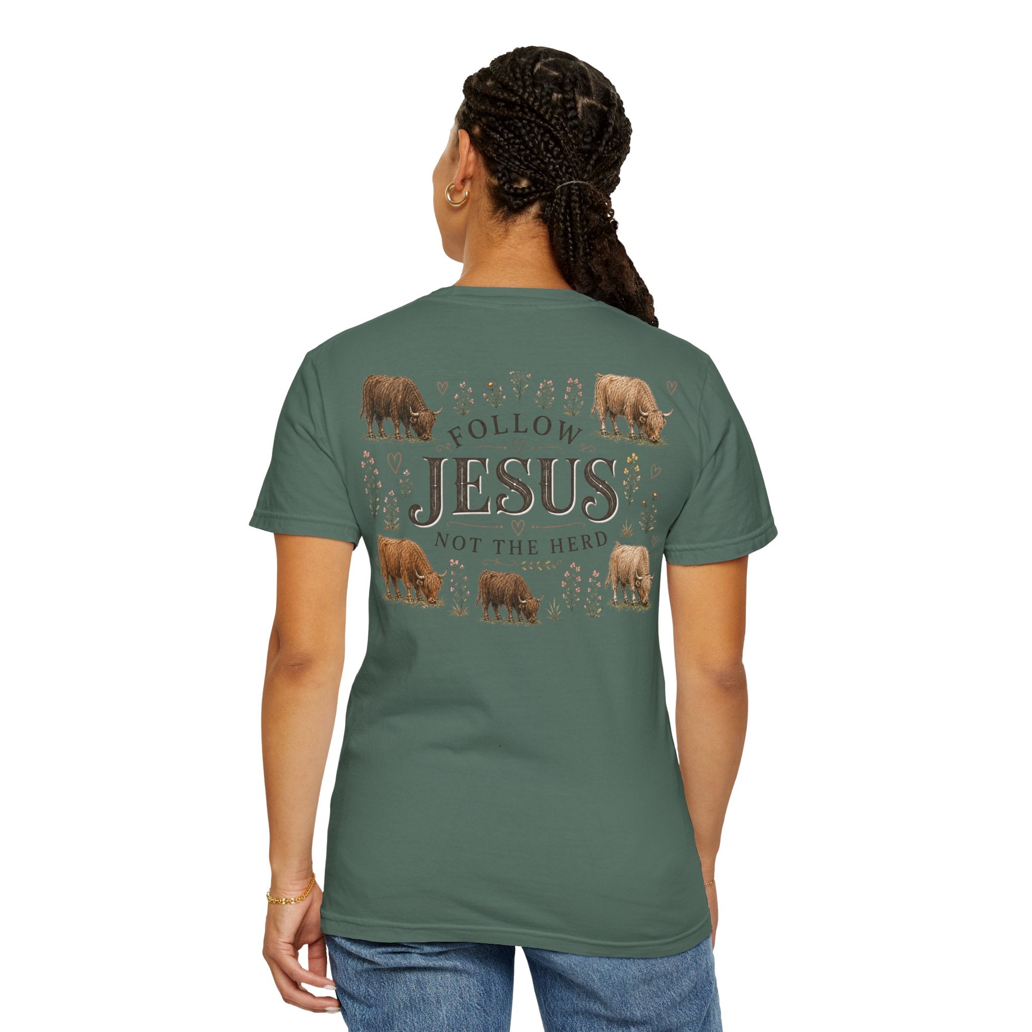 Follow Jesus Unisex Garment-Dyed T-shirt