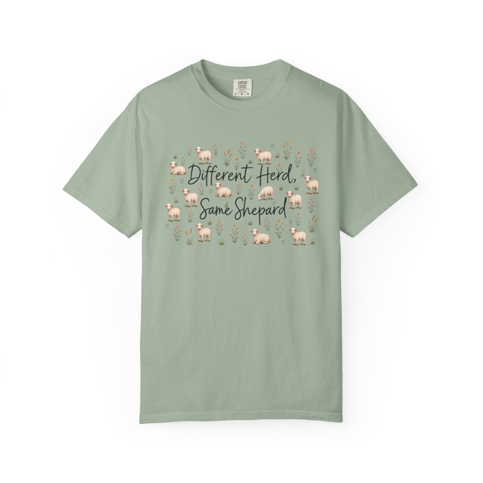 Different Herd, Same shepherd Unisex Garment-Dyed T-shirt