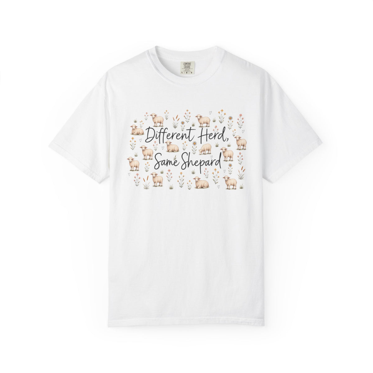 Different Herd, Same shepherd Unisex Garment-Dyed T-shirt