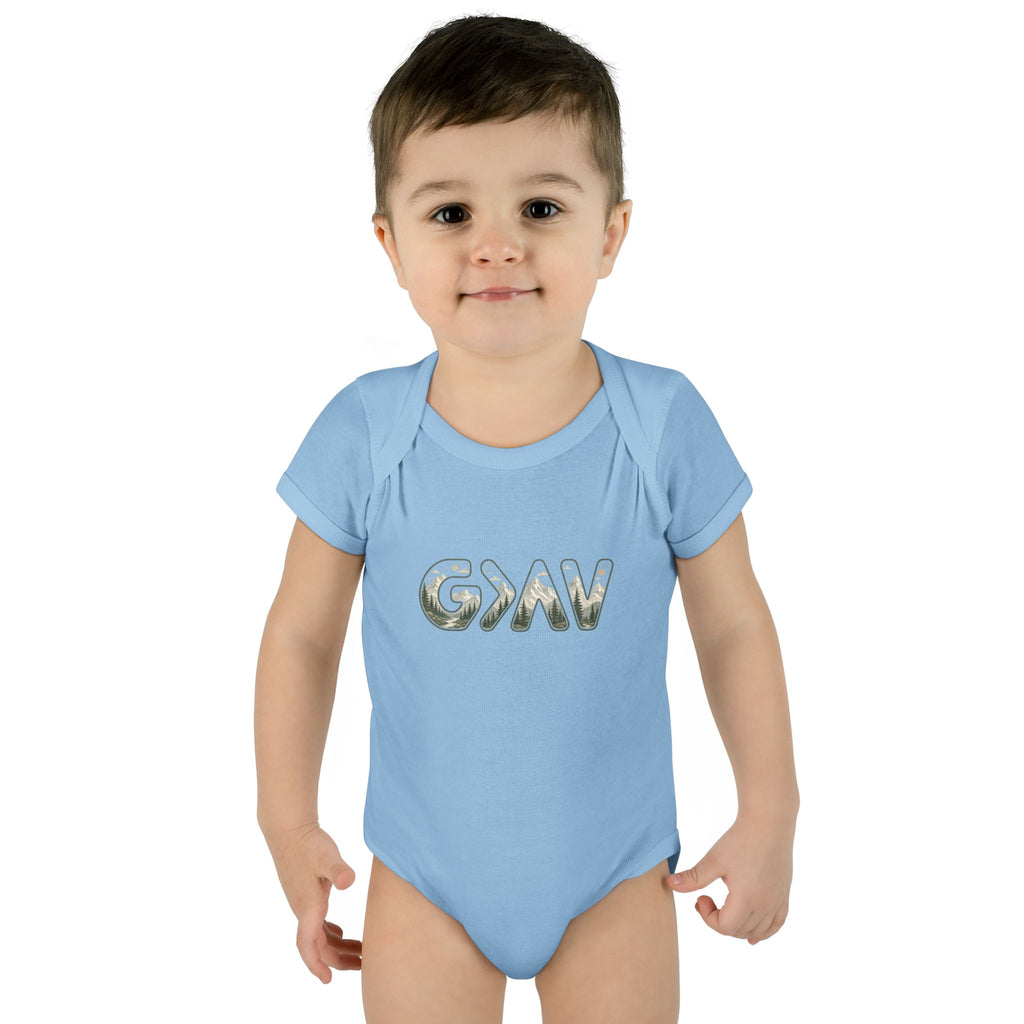 God is greater Infant Baby Rib Bodysuit