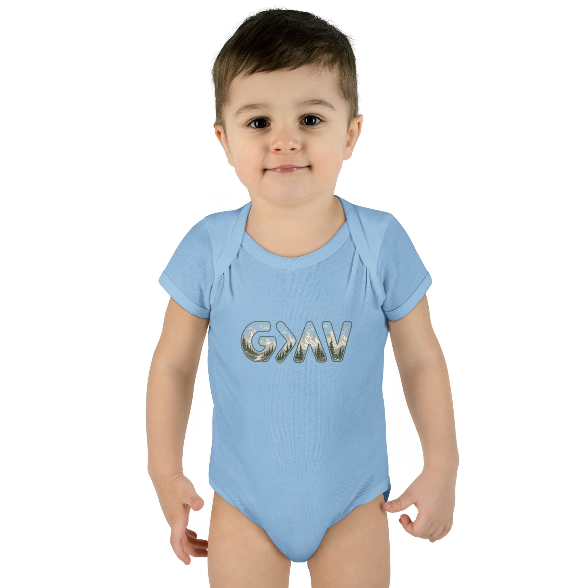 God is greater Infant Baby Rib Bodysuit
