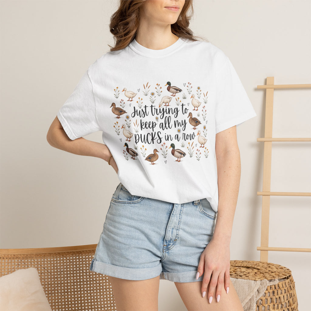 Ducks in a Row Unisex Garment-Dyed T-shirt