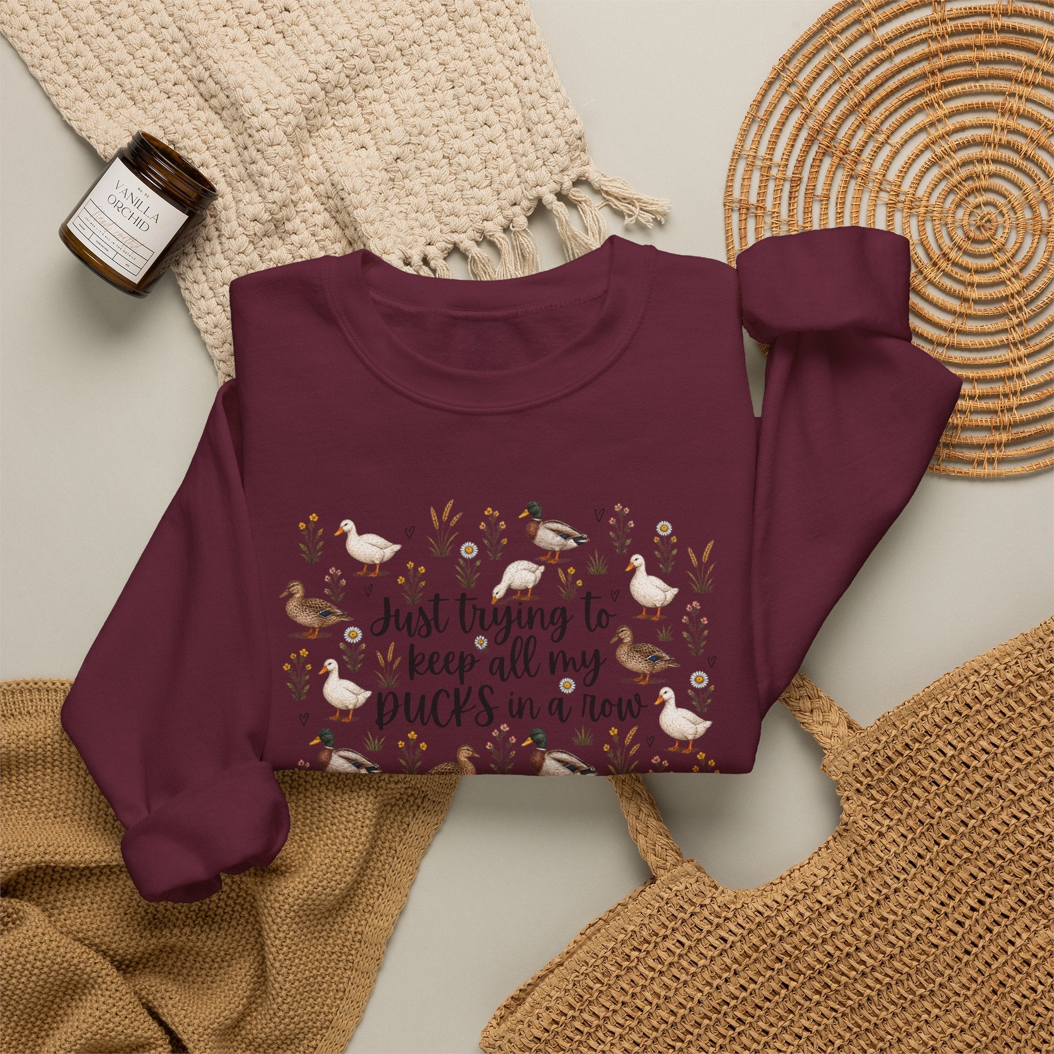 Ducks in a Row Unisex Heavy Blend™ Crewneck Sweatshirt