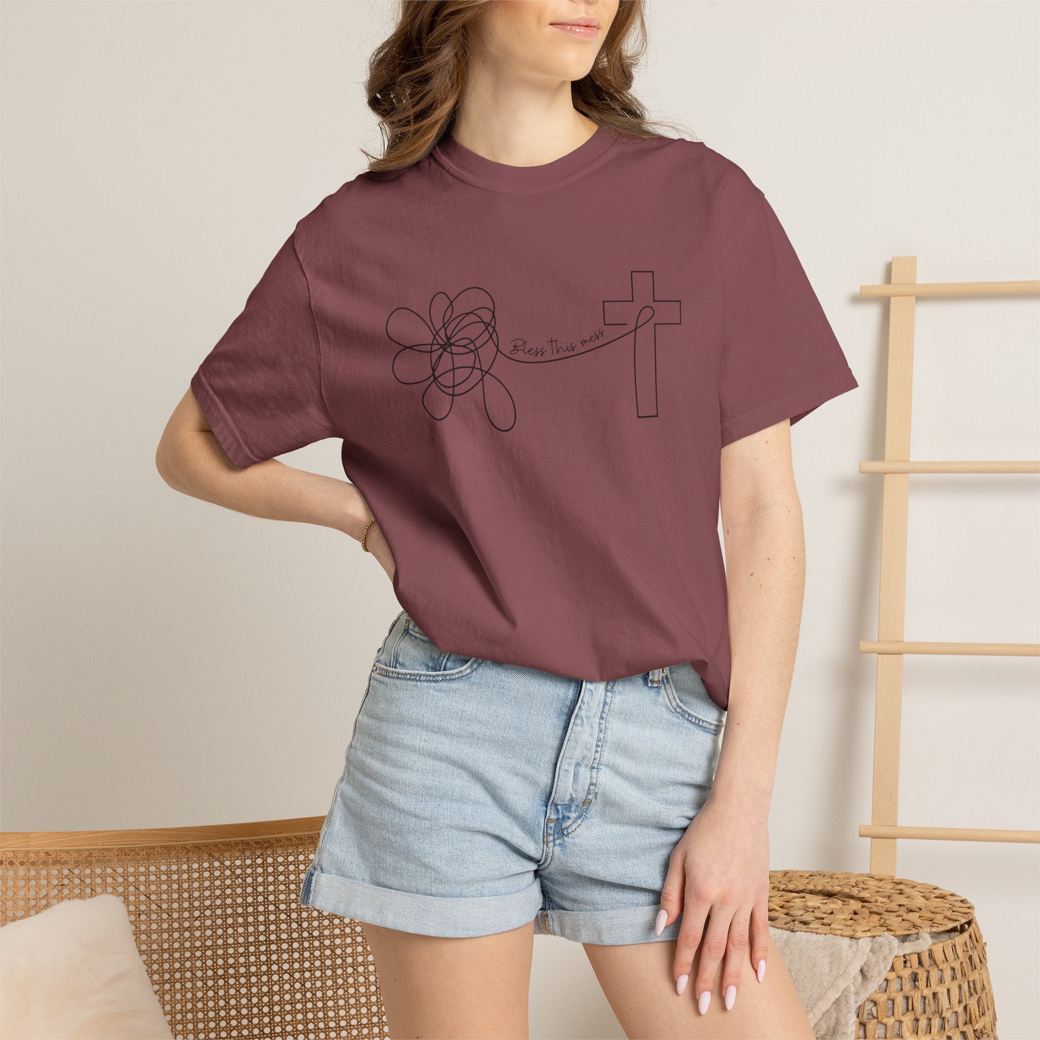Bless this mess Unisex Garment-Dyed T-shirt
