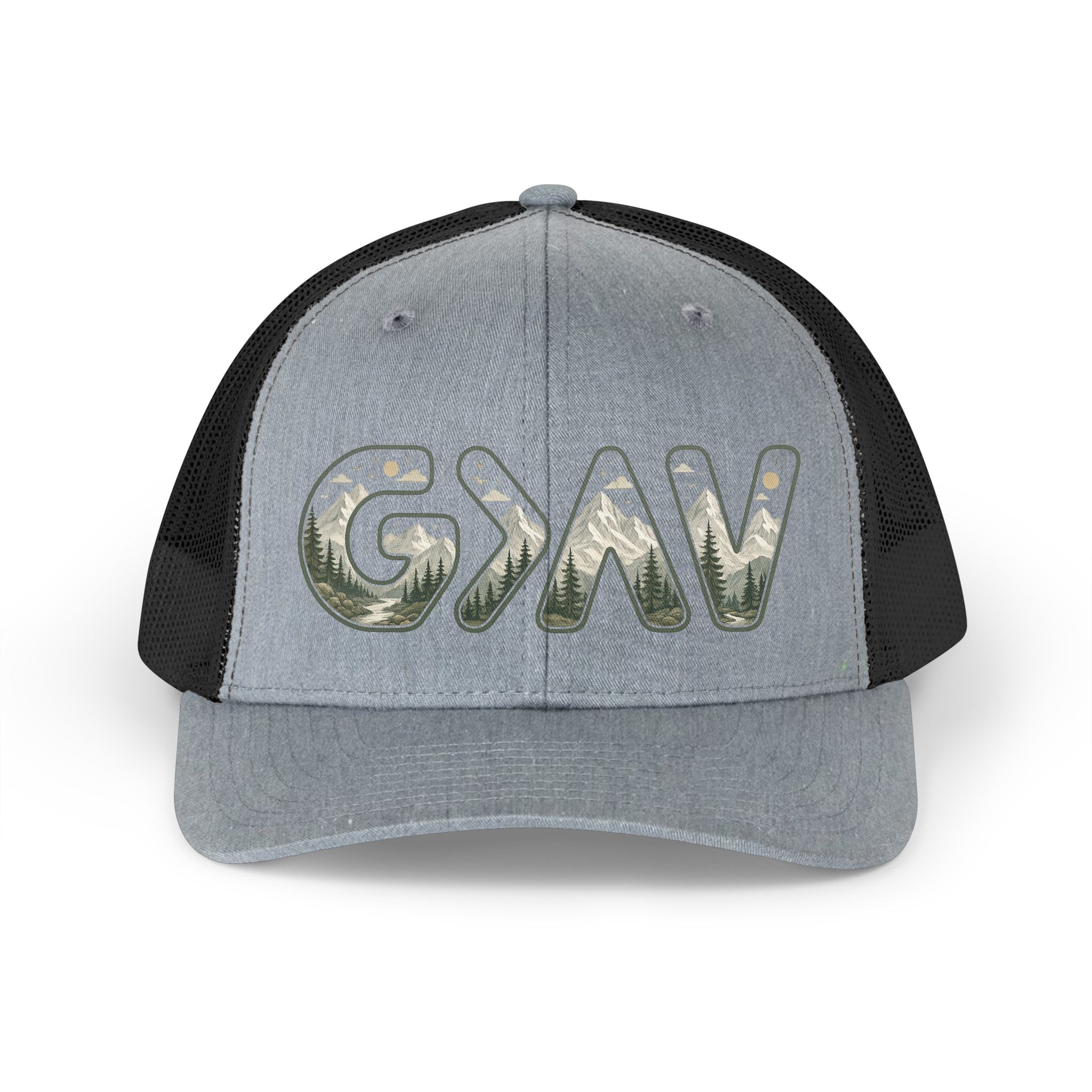 God is greater Trucker Retro Hat