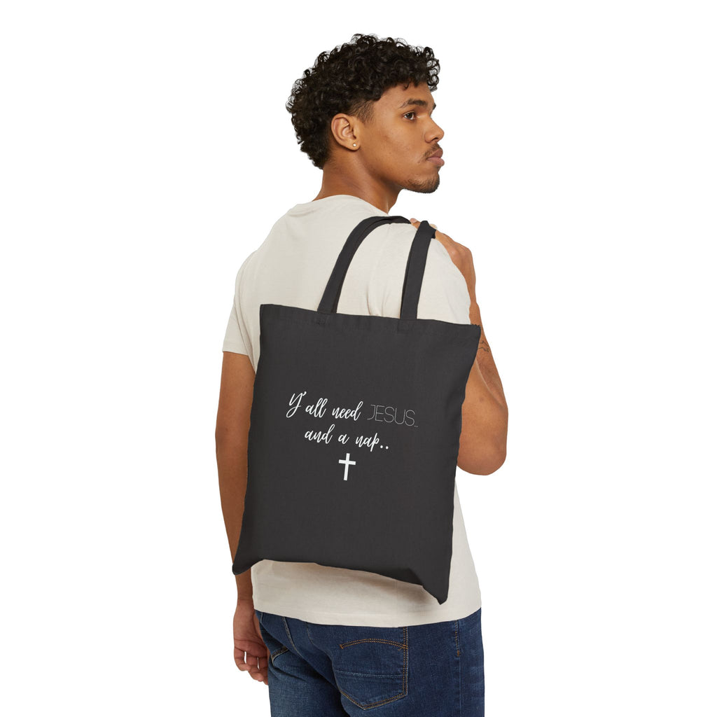 Y’all need Jesus Cotton Canvas Tote Bag