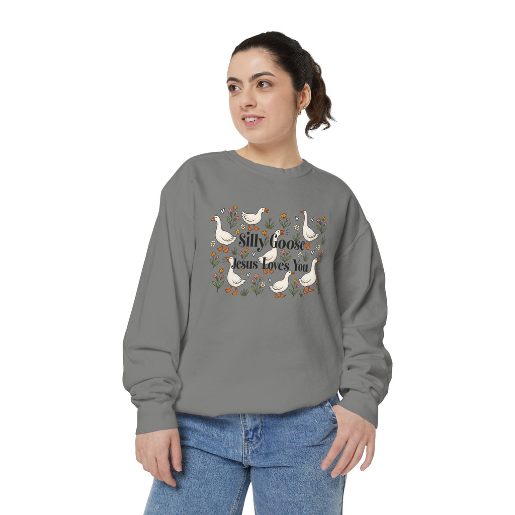 Silly Goose Unisex Garment-Dyed Sweatshirt