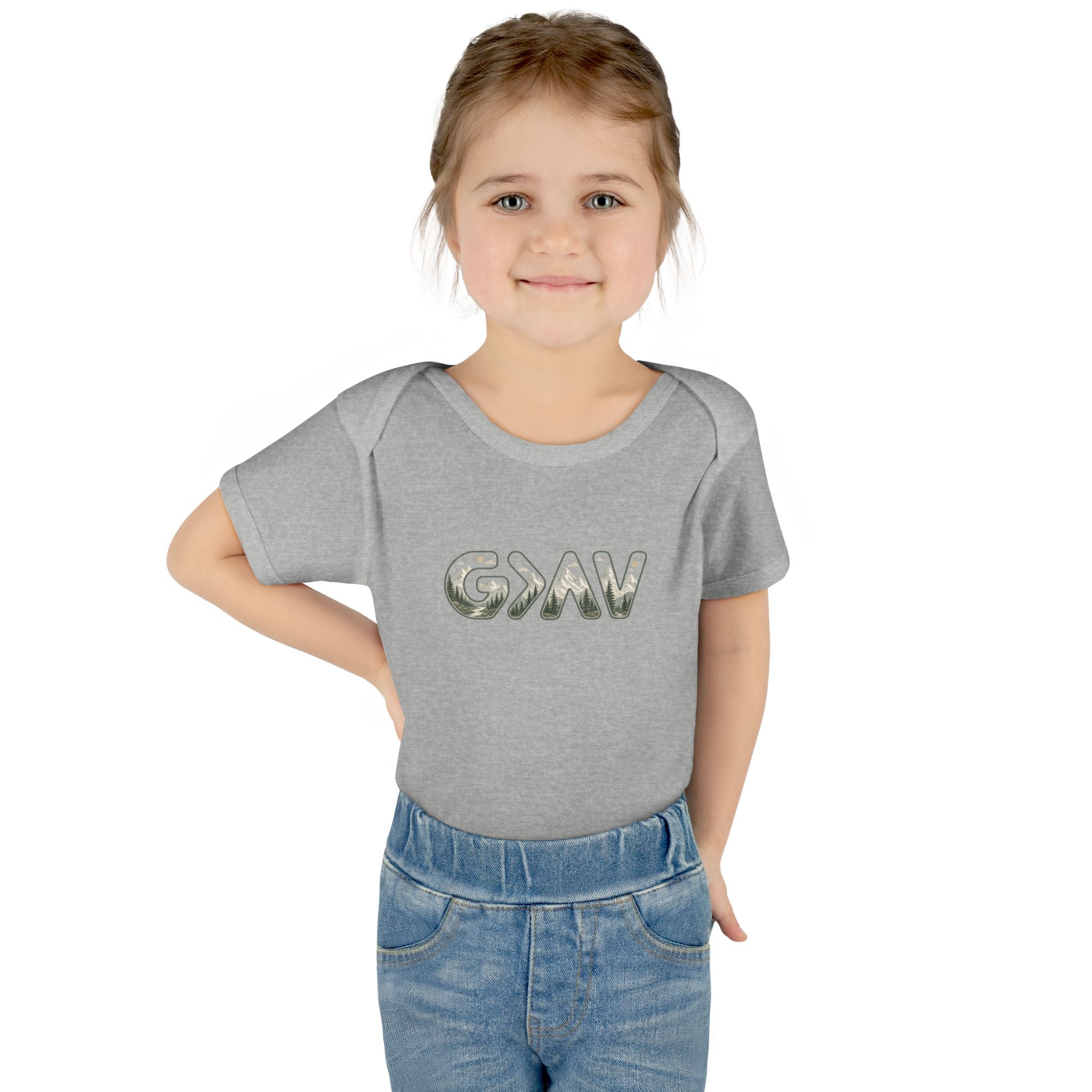 God is greater Infant Baby Rib Bodysuit