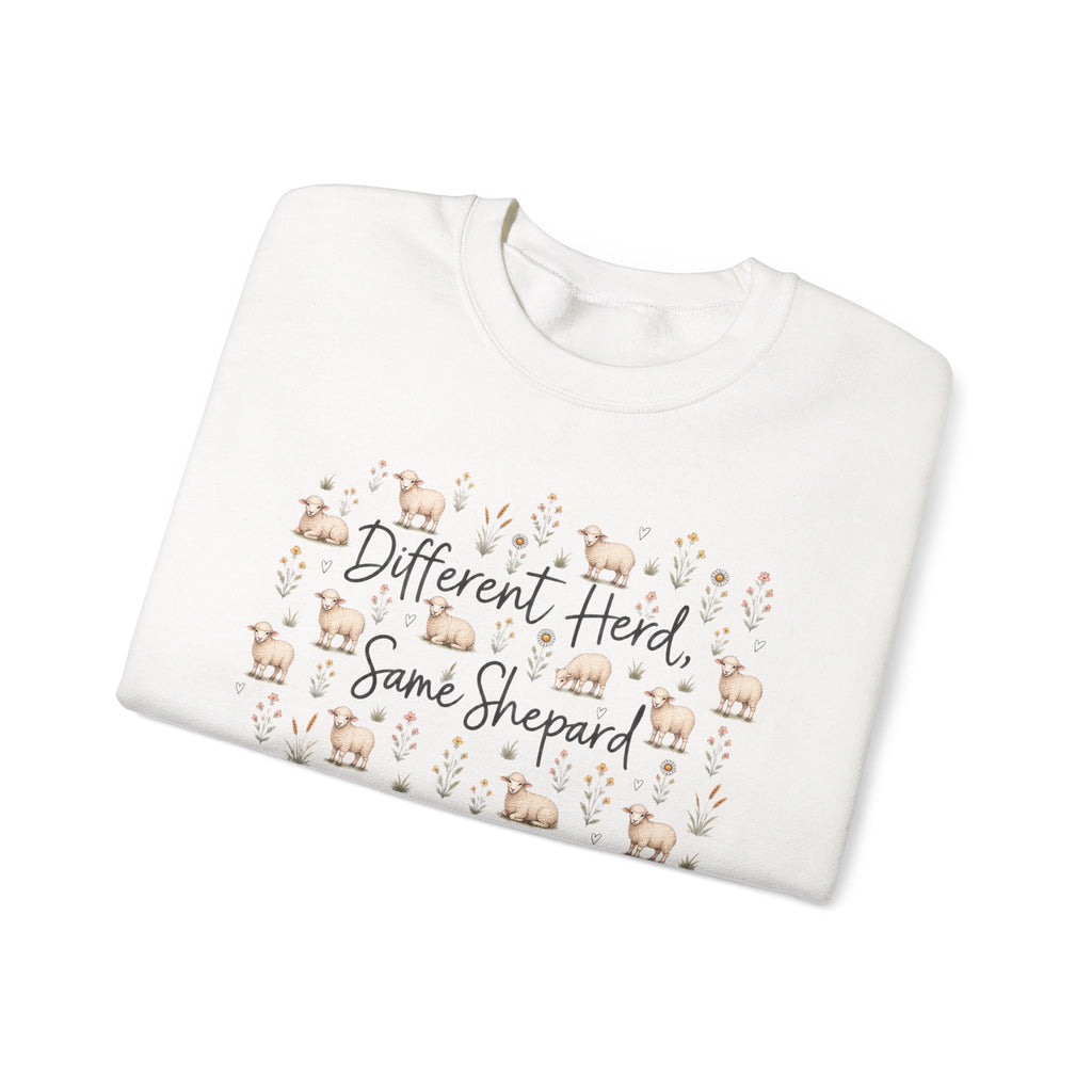 Different herd, same shepherd Unisex Heavy Blend™ Crewneck Sweatshirt