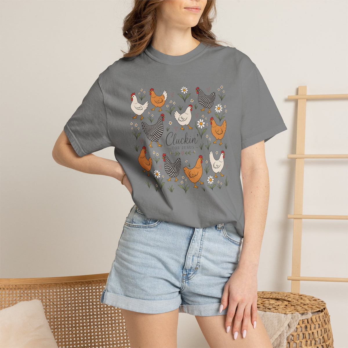 Cluckin Unisex Garment-Dyed T-shirt