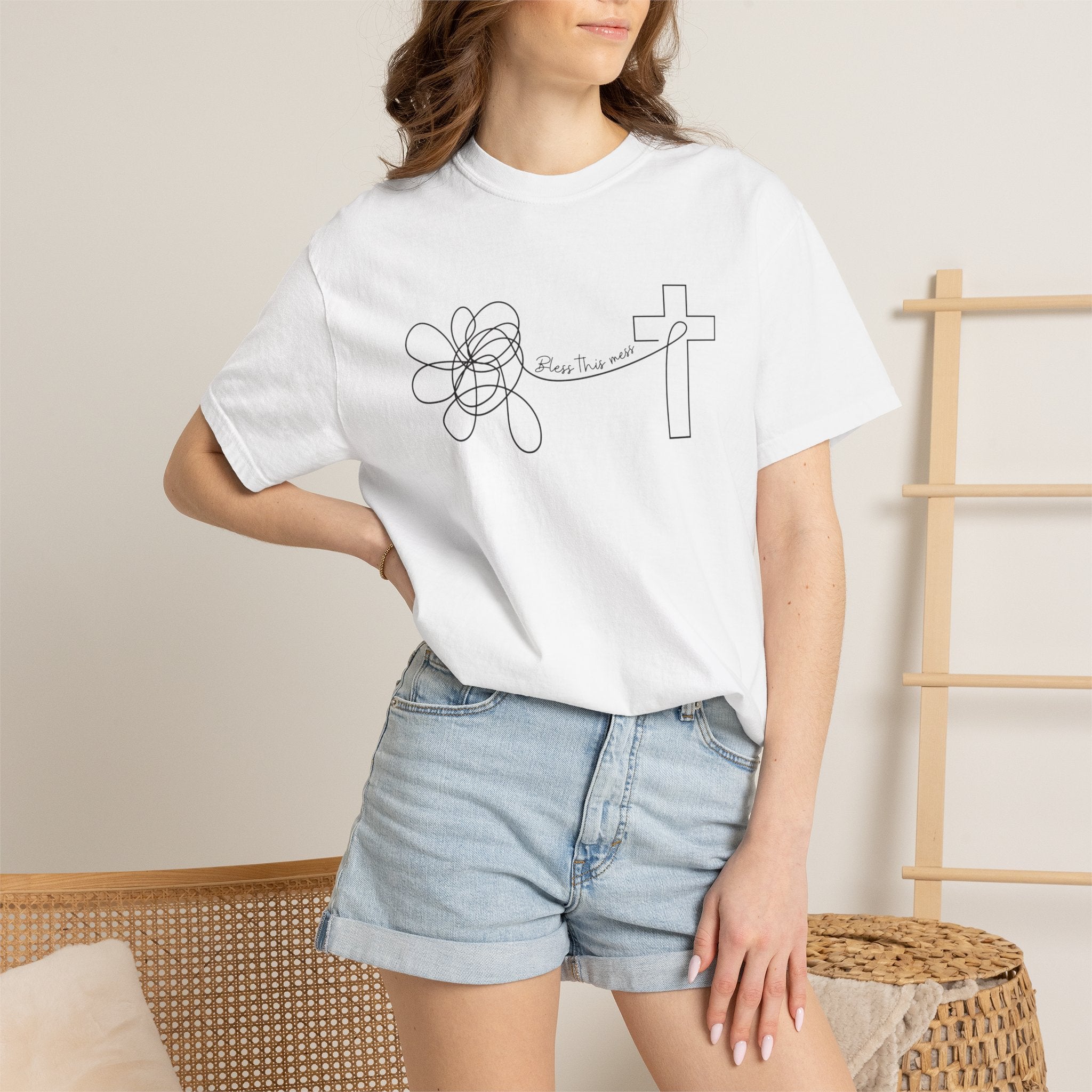 Bless this mess Unisex Garment-Dyed T-shirt