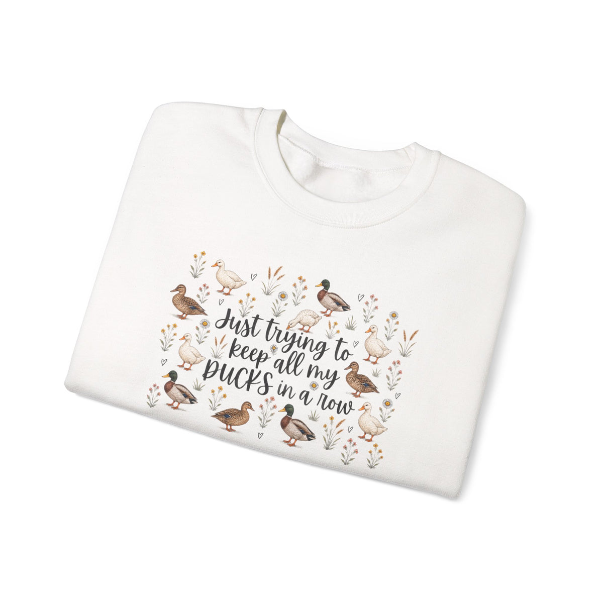 Ducks in a Row Unisex Heavy Blend™ Crewneck Sweatshirt