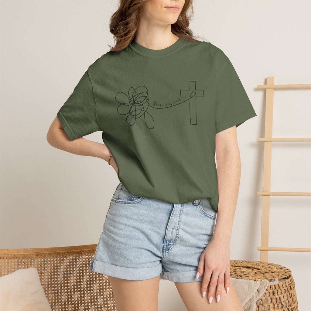Bless this mess Unisex Garment-Dyed T-shirt