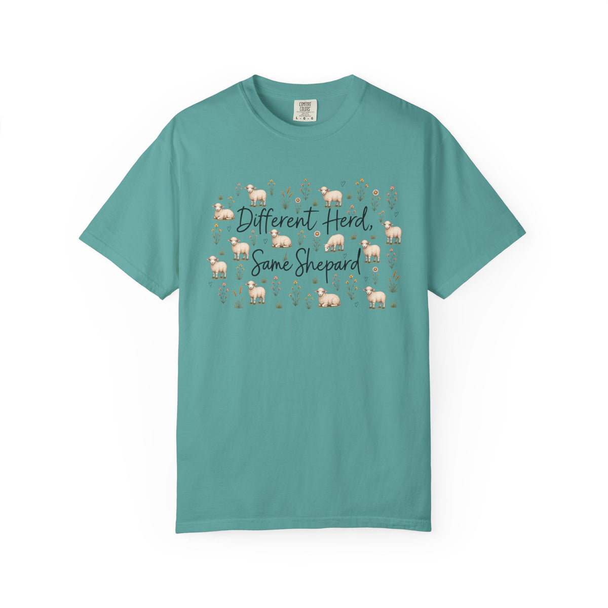 Different Herd, Same shepherd Unisex Garment-Dyed T-shirt