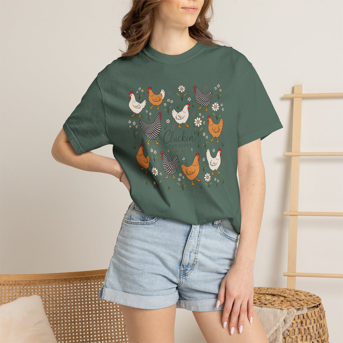 Cluckin Unisex Garment-Dyed T-shirt